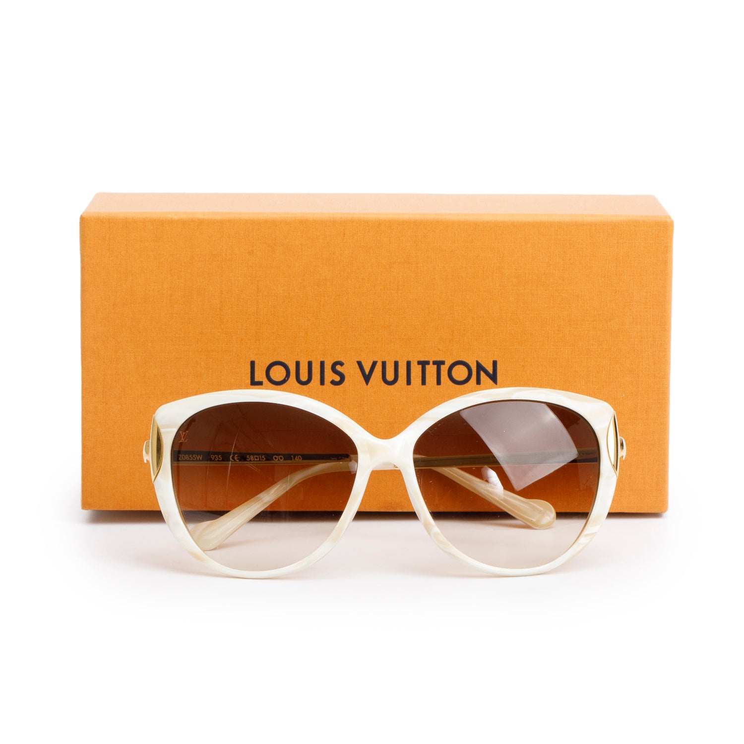 Louis Vuitton Z0855W Ivory Garance Sunglasses w/ Box