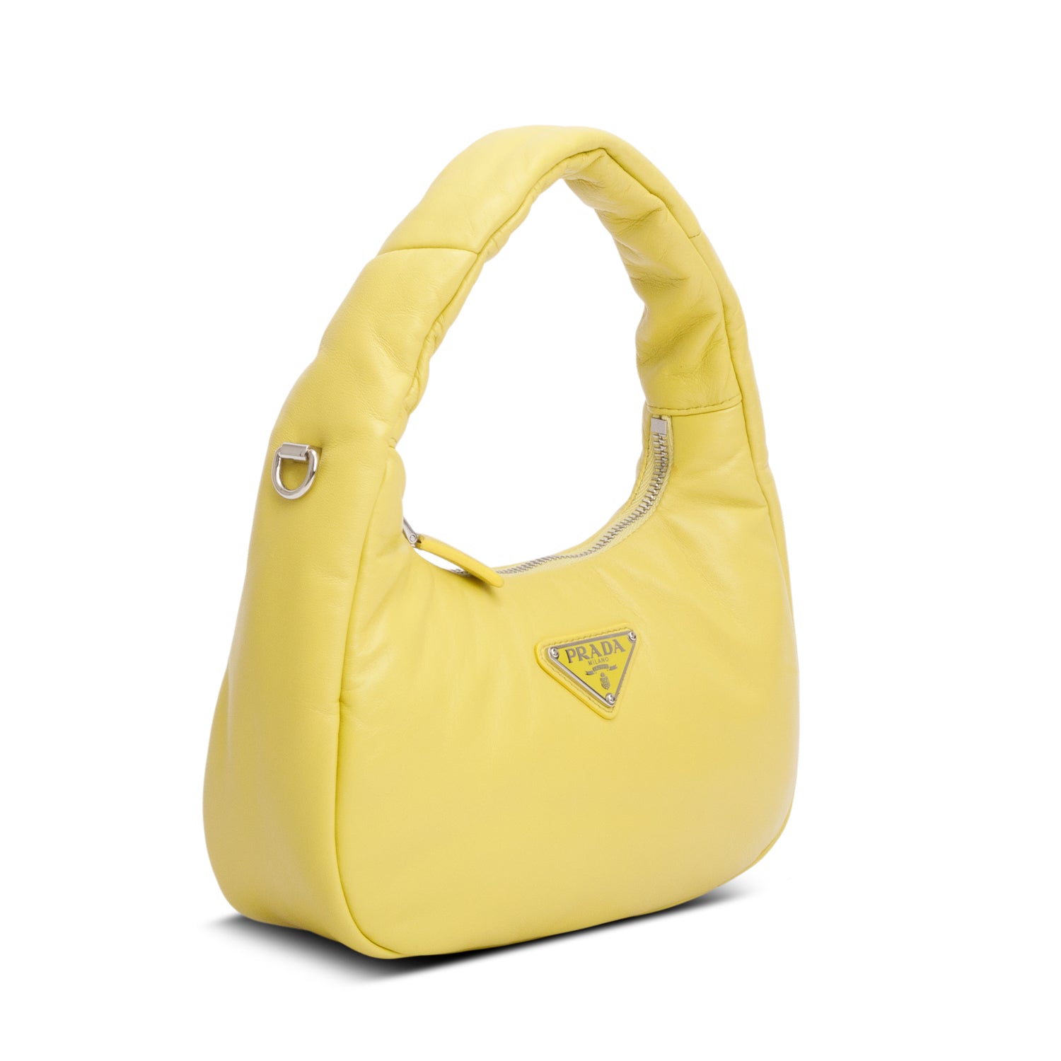 Prada Yellow Nappa Soft Padded Mini Bag w/ Strap