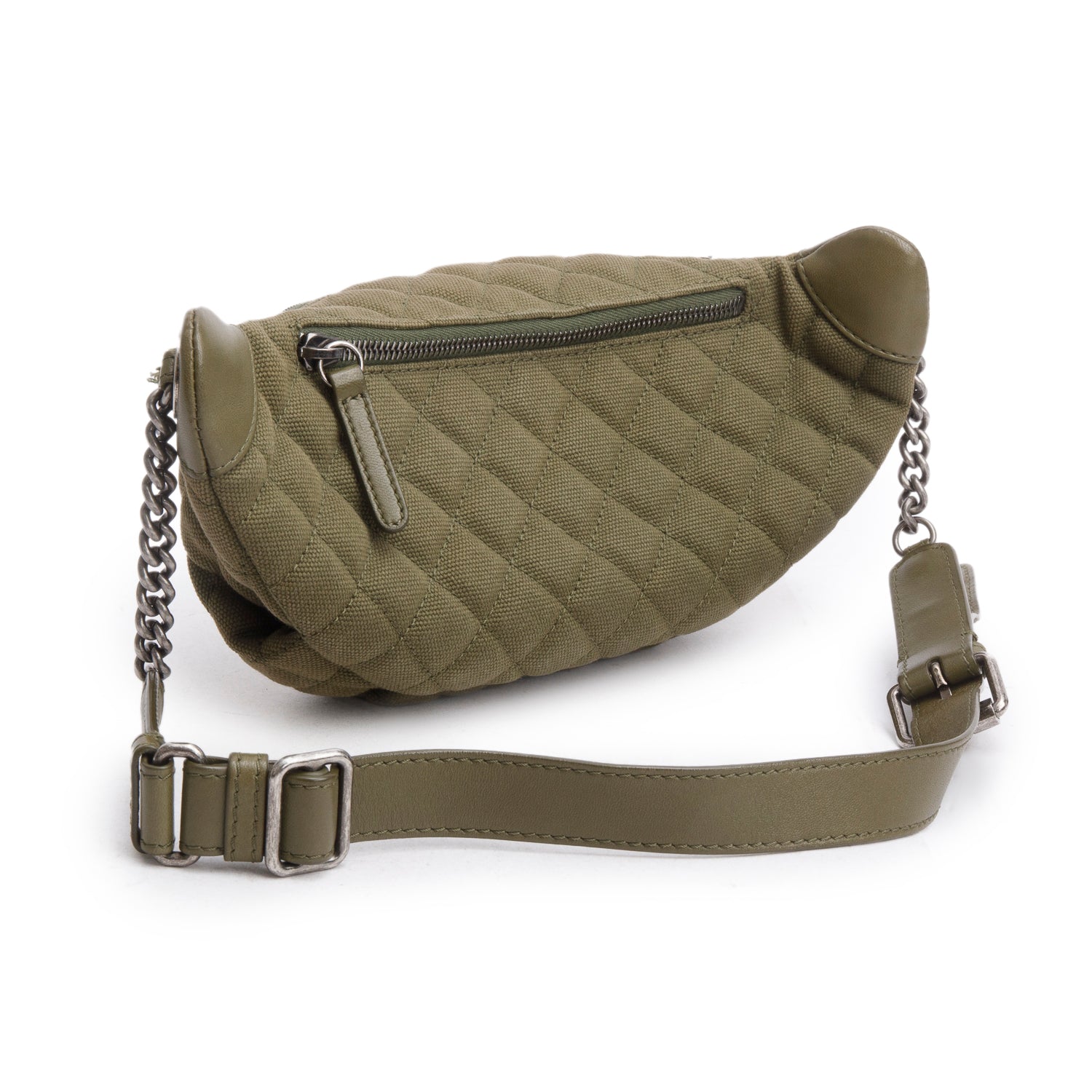 Chanel Green Canvas Coco Cuba Charms Waist Bag