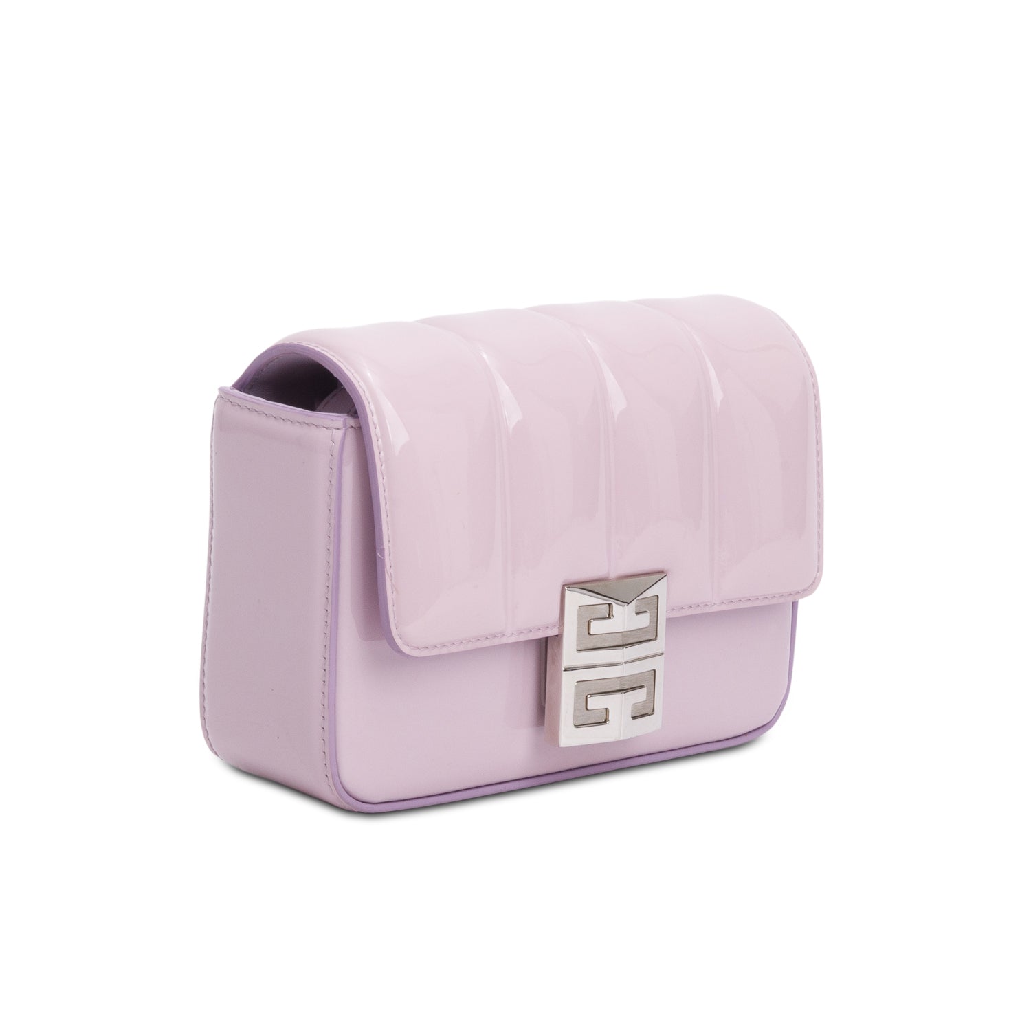 Givenchy Purple Patent Leather Small 4G Crossbody Bag w/ Strap