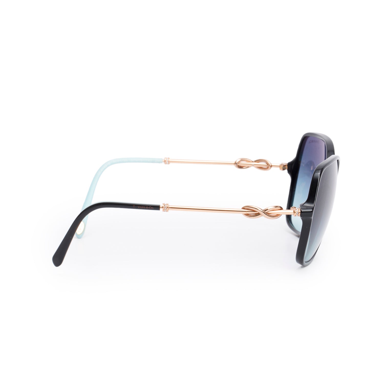 Tiffany & Co. TF 4145 Black & Tiffany Blue Acetate Infinity Butterfly Sunglasses w/ Case