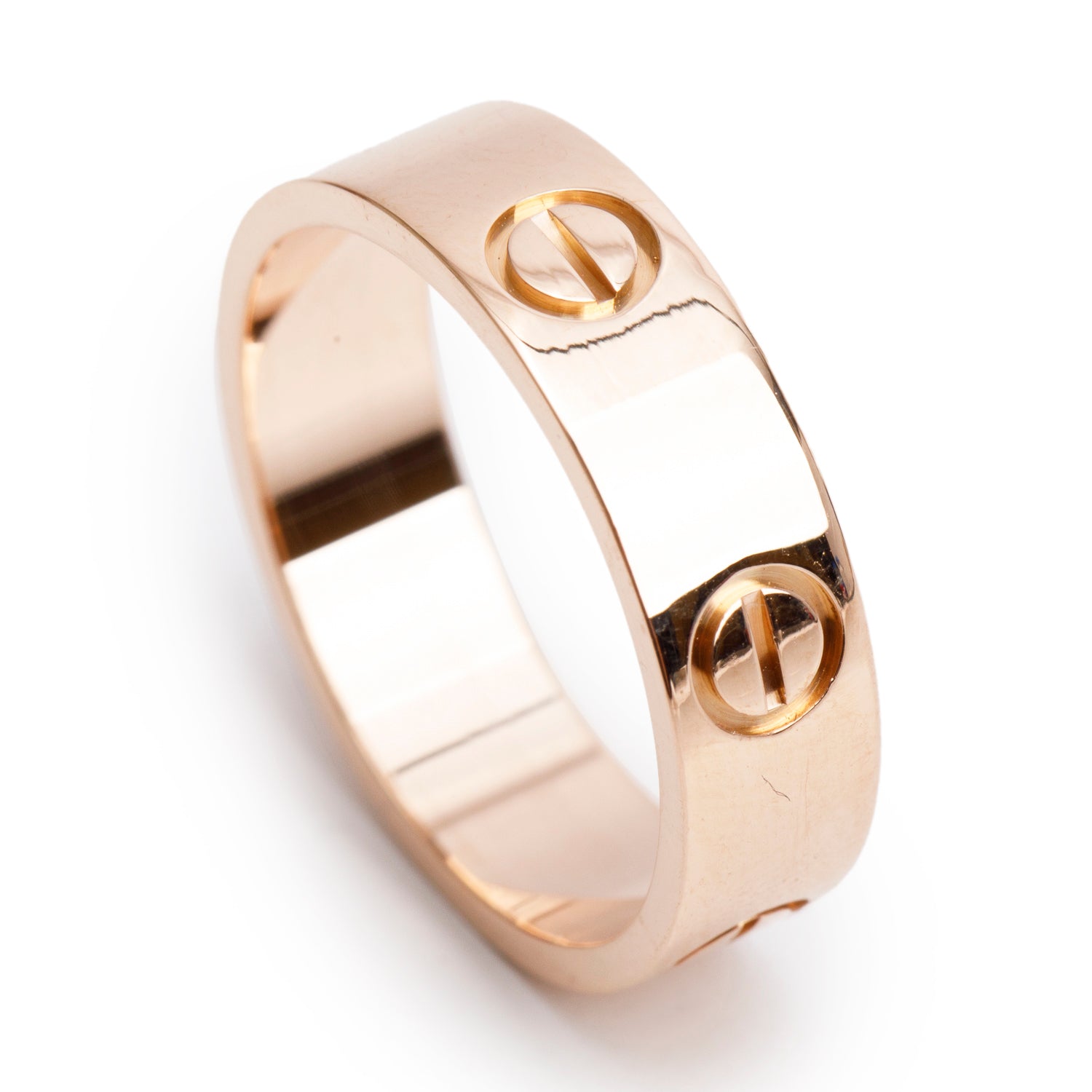 Cartier 2022 18k Rose Gold 5.5 MM Love Ring, Size 56 7.75 w/ Box & Certificate