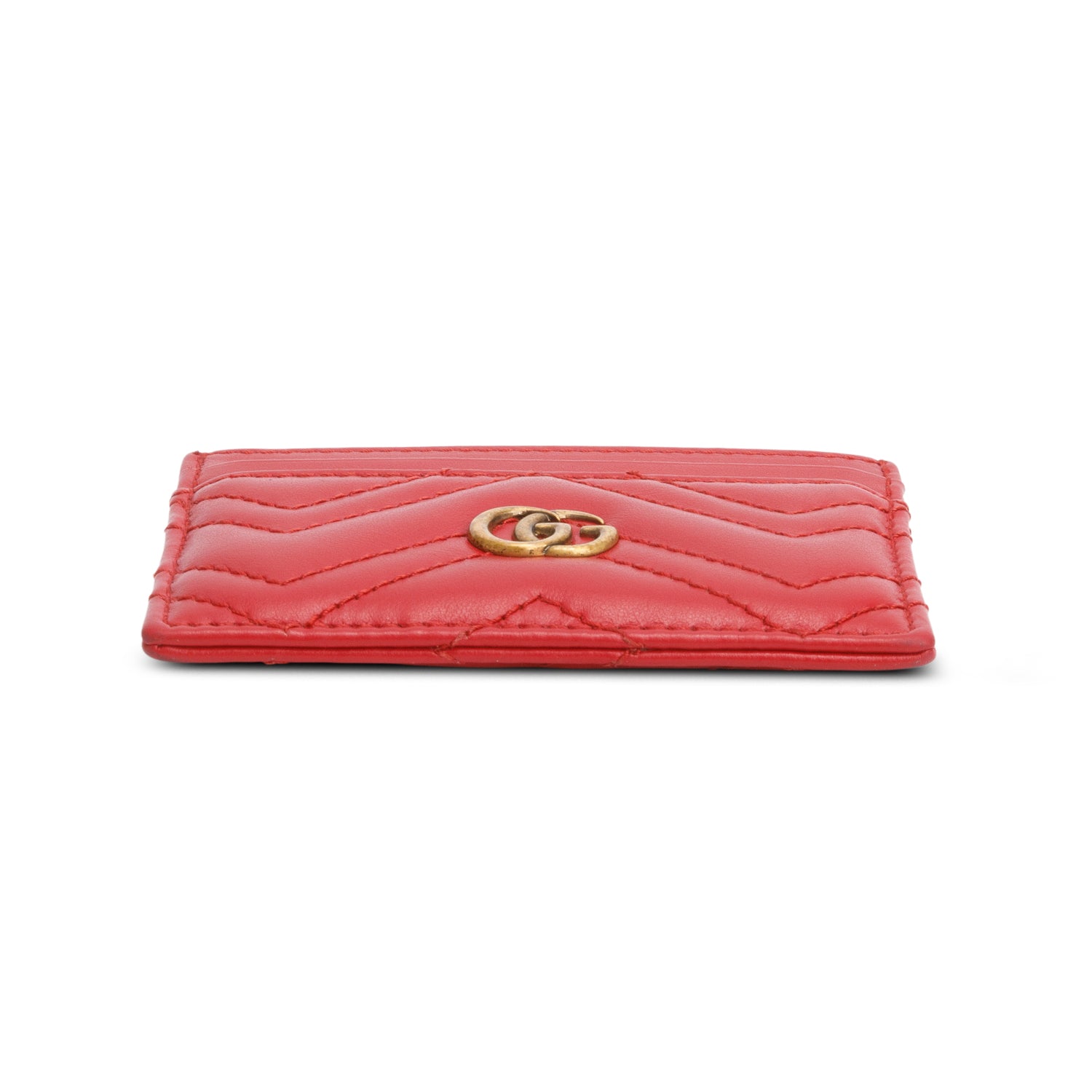 Gucci Red GG Marmont Card Case