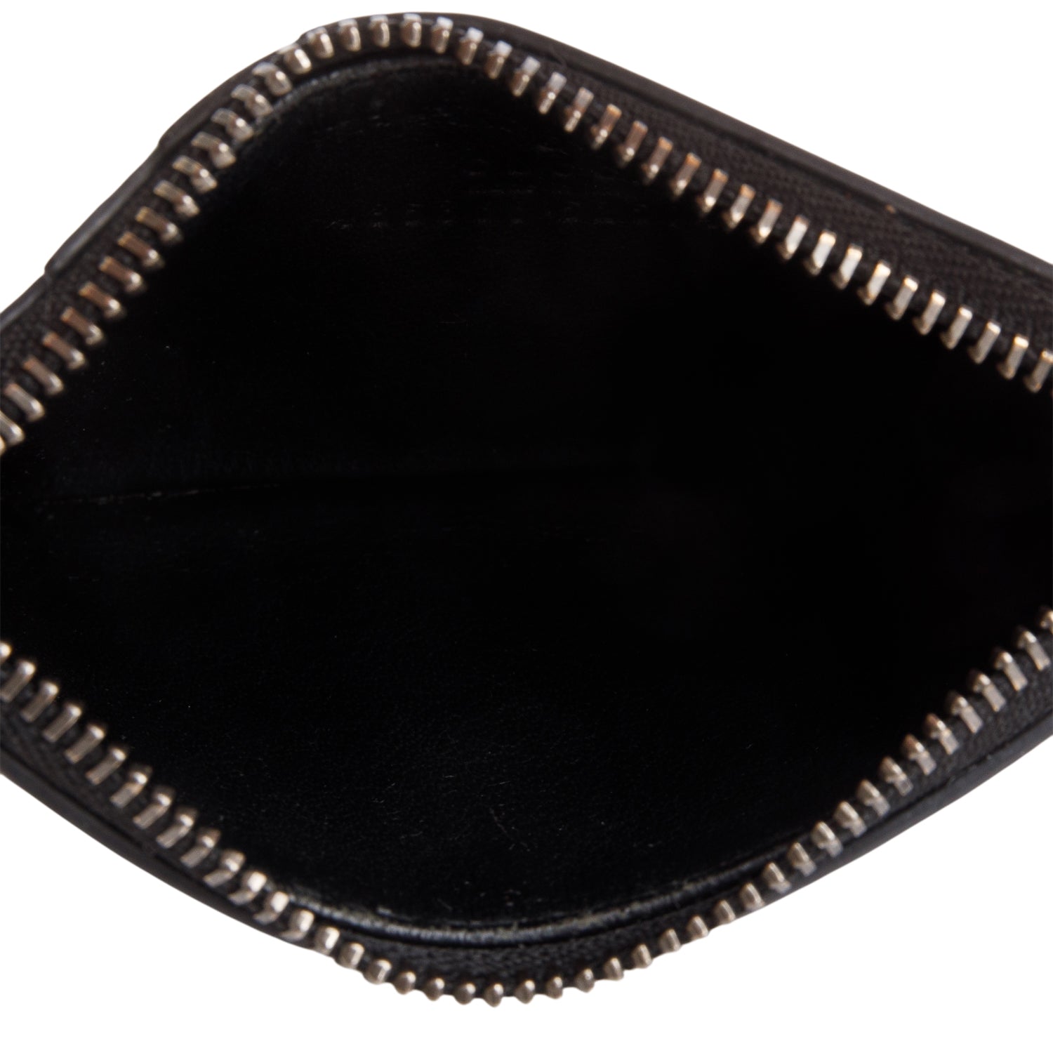 Gucci Black Signature Leather Zip Card Case w/ Box