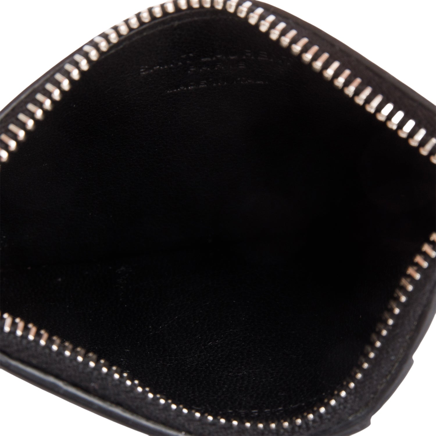 Saint Laurent Black Grain de Poudre Paris Fragments Zipped Card Case w/ Box