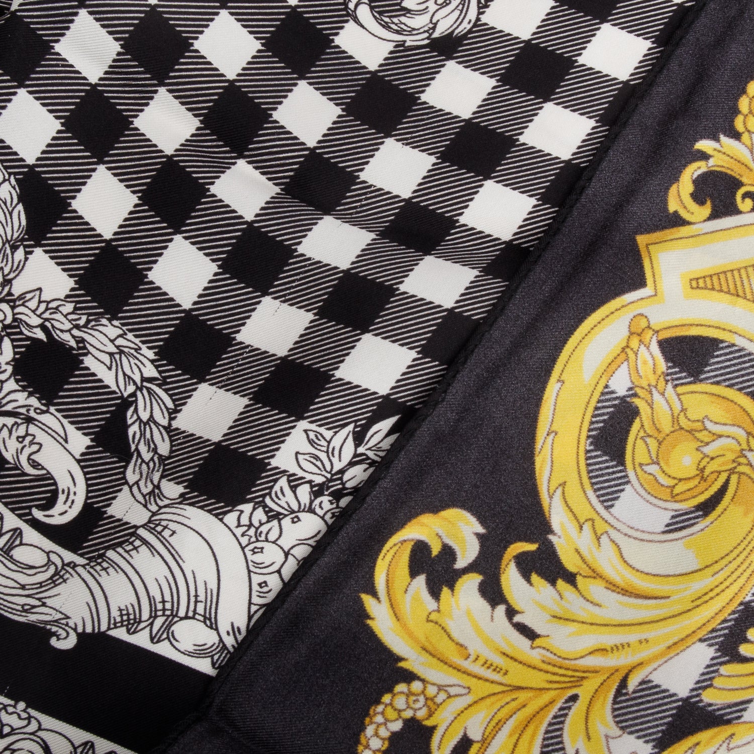 Versace Black/Multicolor Barocco Foulard 90