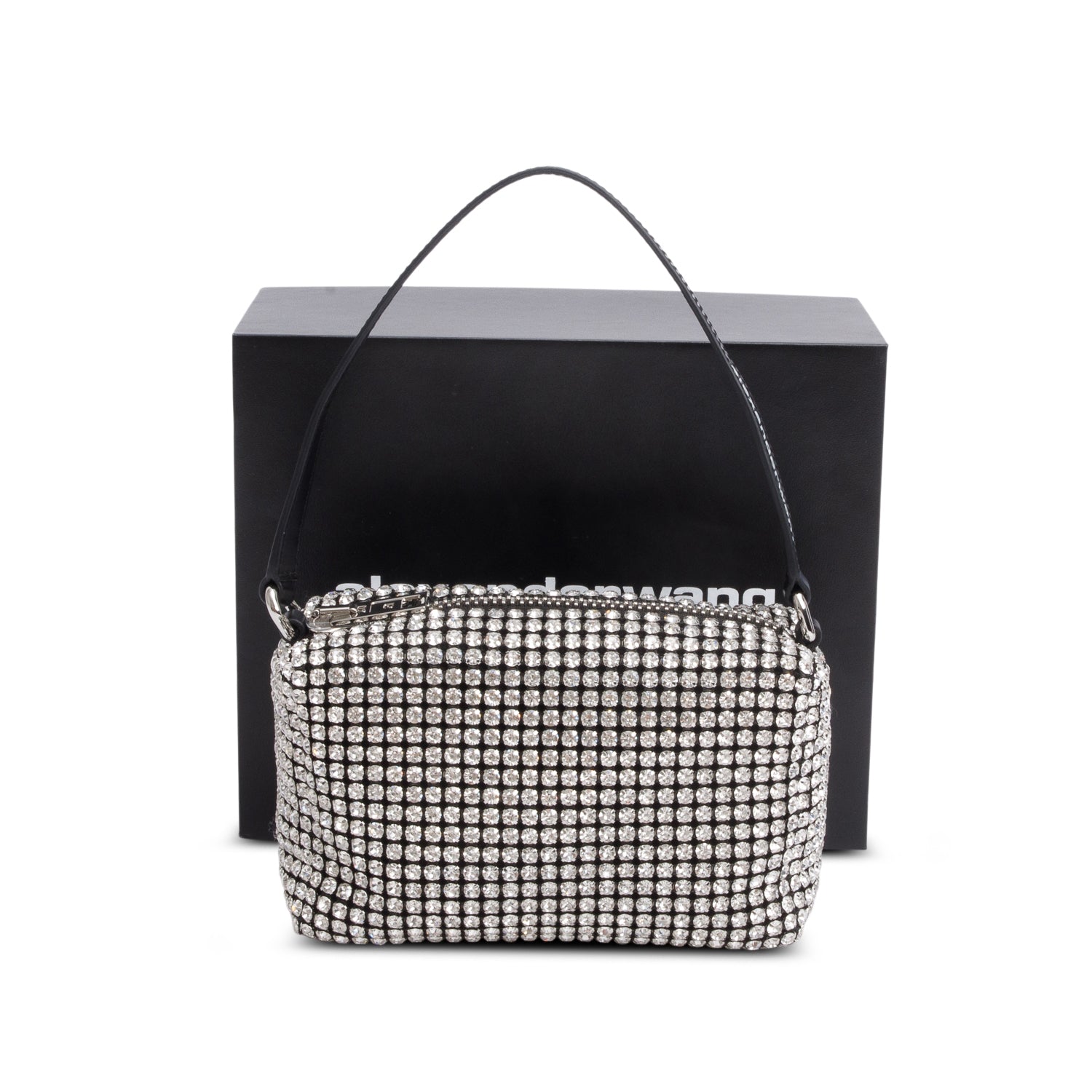 Alexander Wang Black Crystal Mesh Heiress Pouch w/ Box