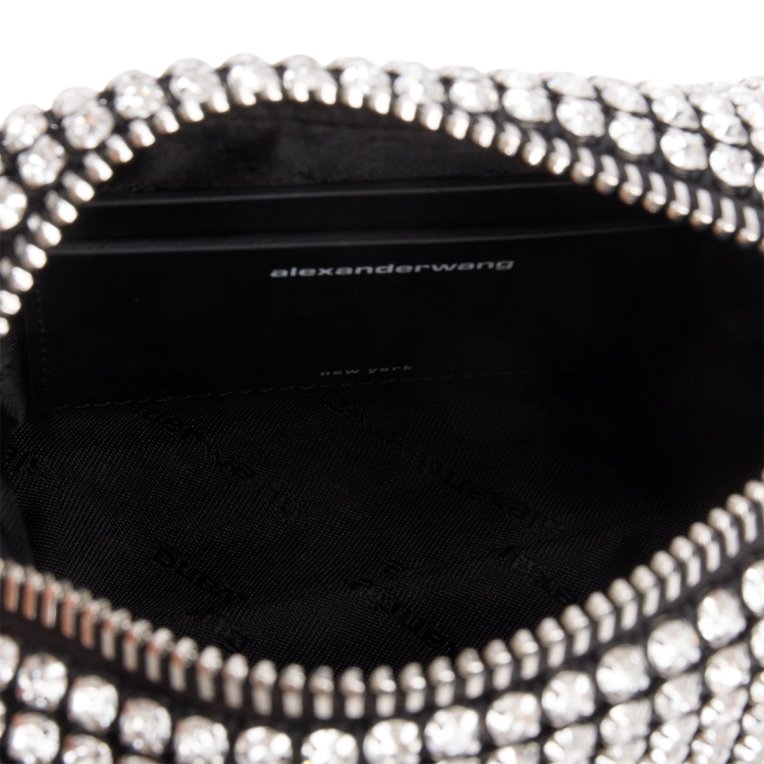 Alexander Wang Black Crystal Mesh Heiress Pouch w/ Box