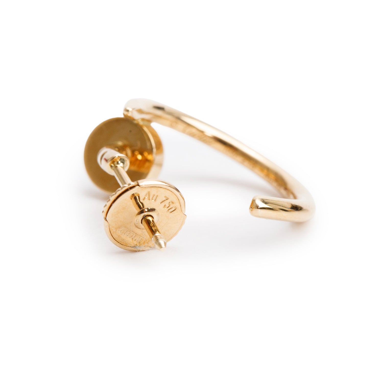 Cartier 18k Yellow Gold Juste un Clou Hoop Earrings, Small Model w/ Box, Receipt & Certificate