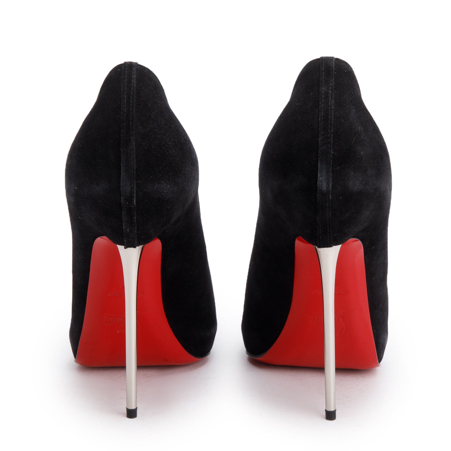 Christian Louboutin Black Suede Zipito 120 Booties