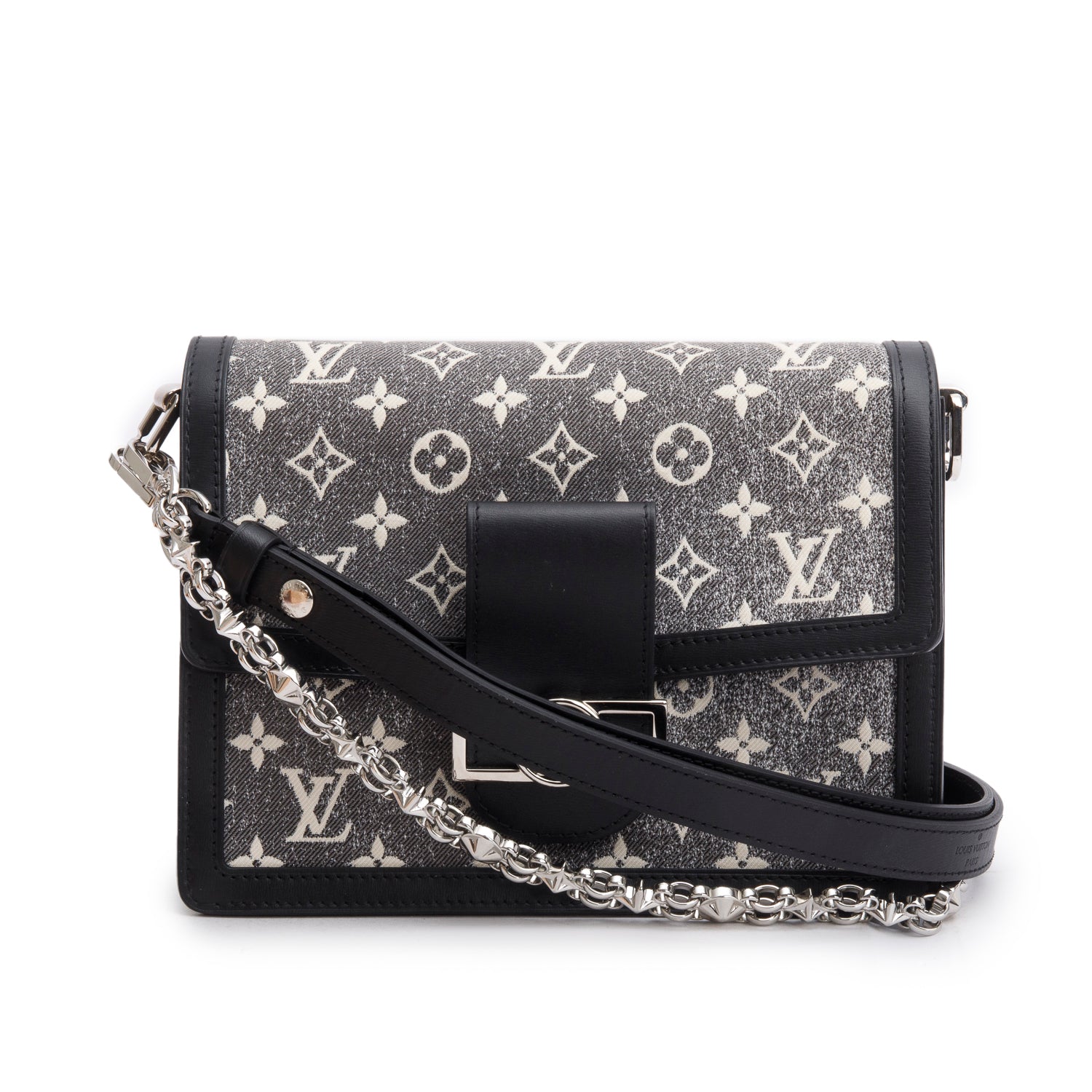 Louis Vuitton 2022 Denim Monogram Jacquard Dauphine MM w/ Box, Straps & Receipt