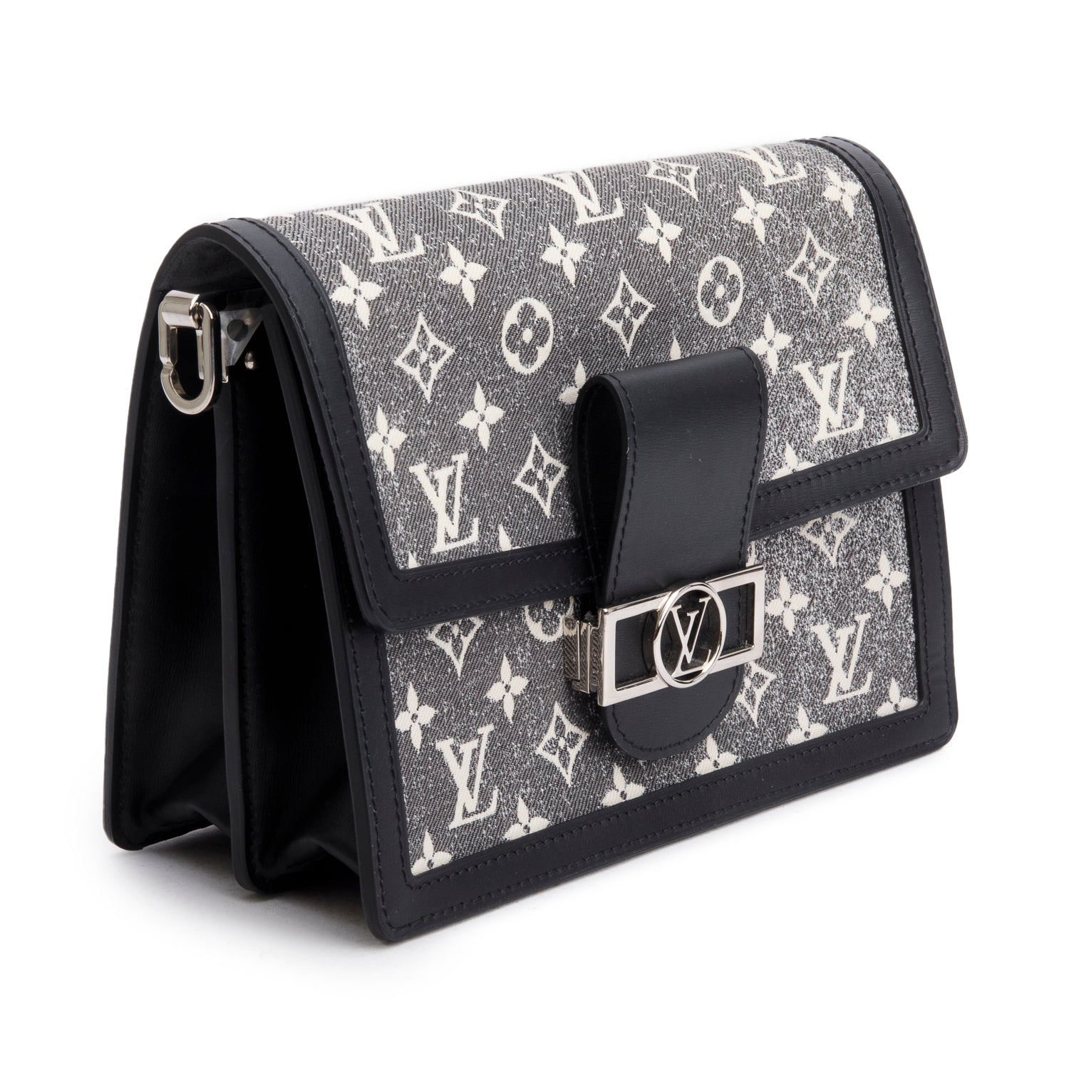 Louis Vuitton 2022 Denim Monogram Jacquard Dauphine MM w/ Box, Straps & Receipt