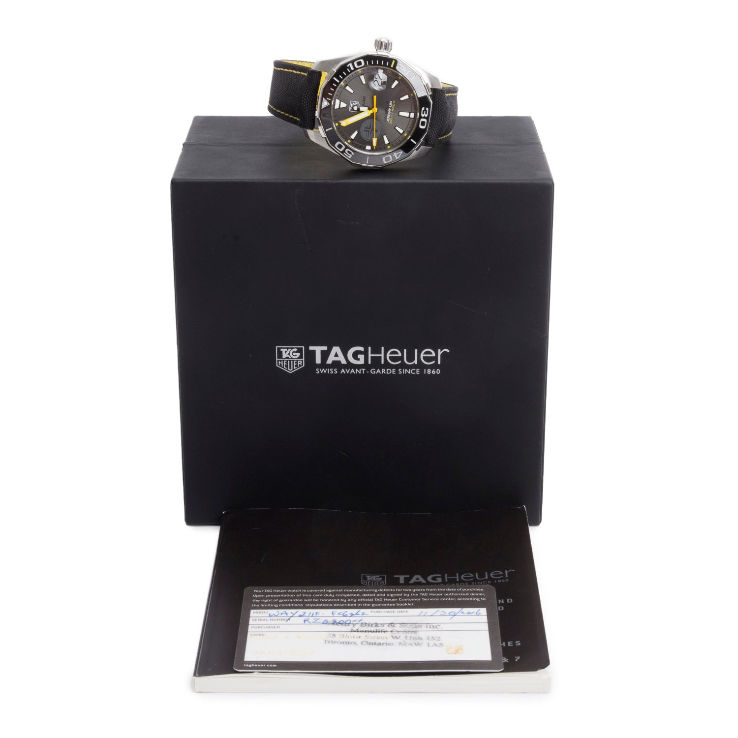 Tag Heuer Stainless Steel Aquaracer Jeremy Lin Special Edition 41 MM Automatic Watch Grey Dial WAY211F w/ Box & Papers