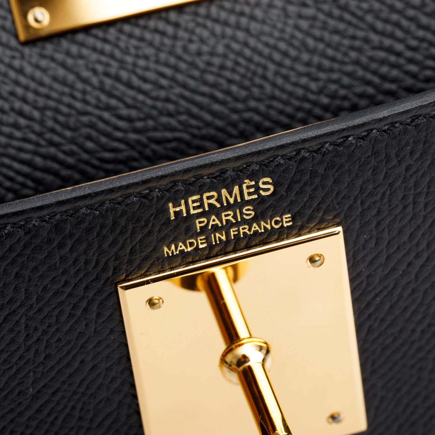 Hermes 2021 Noir Epsom Kelly II Sellier 28 w/ Strap & Box
