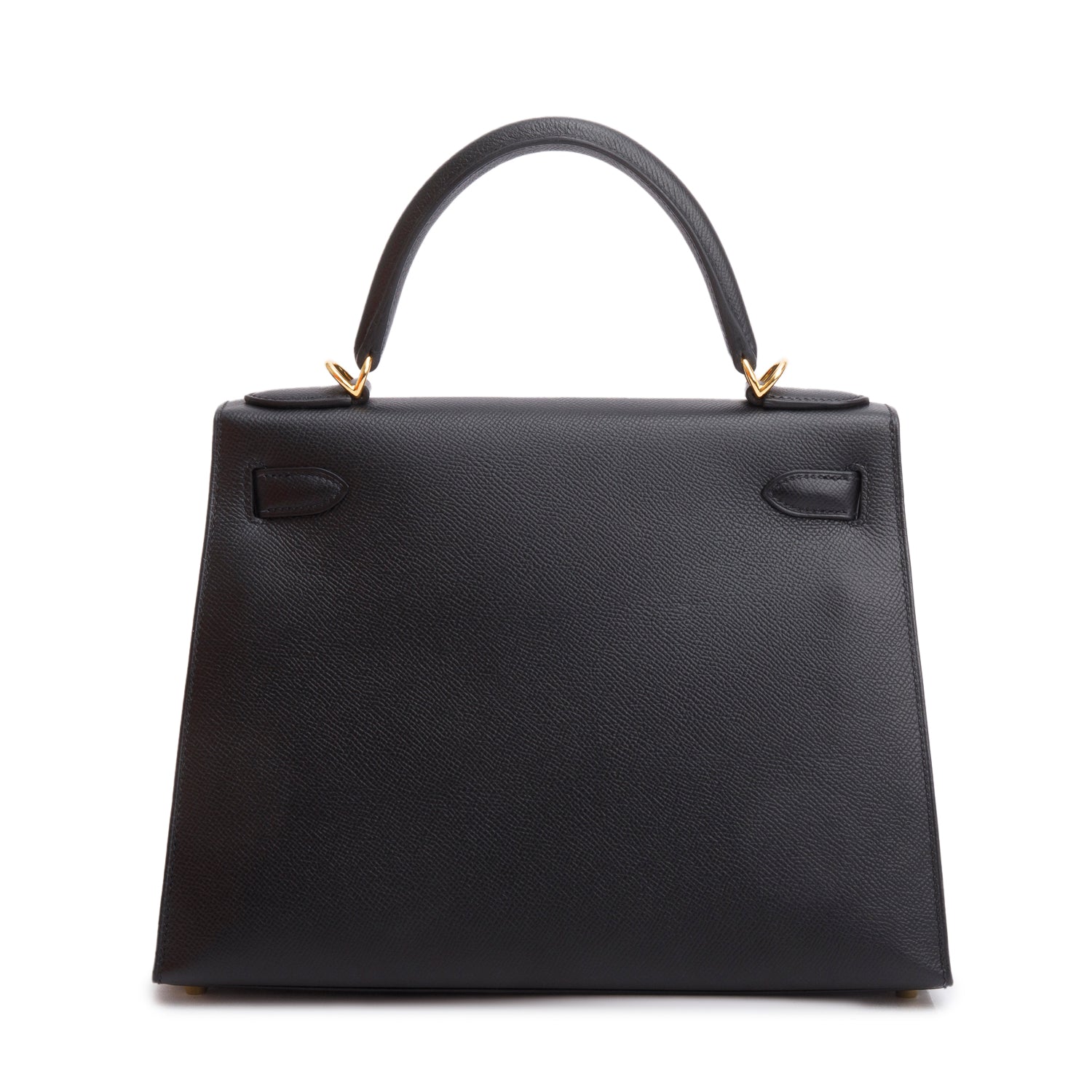 Hermes 2021 Noir Epsom Kelly II Sellier 28 w/ Strap & Box