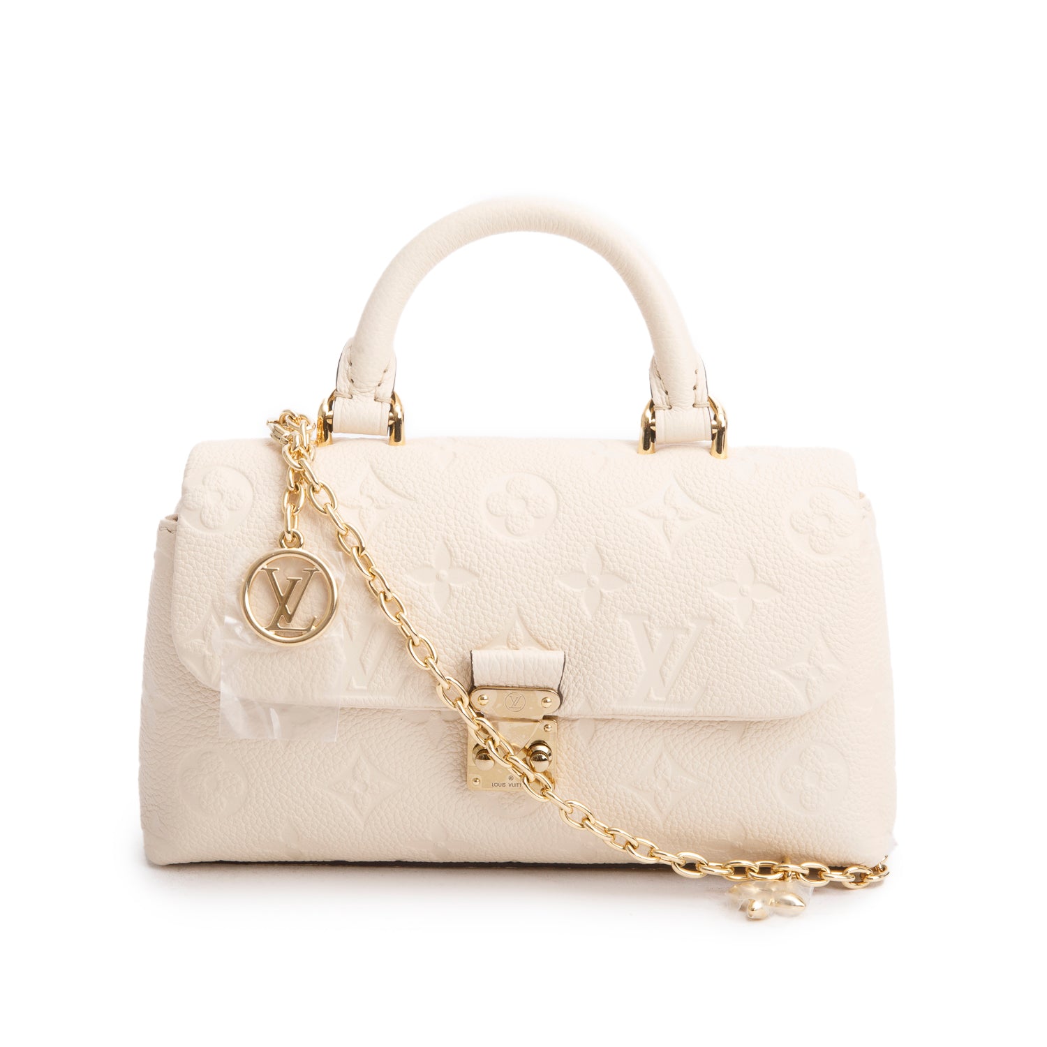 Louis Vuitton 2025 Creme Monogram Empreinte Leather Nano Madeleine w/ Straps, Box & Receipt