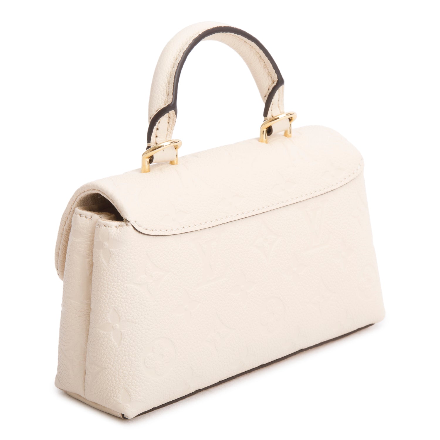 Louis Vuitton 2025 Creme Monogram Empreinte Leather Nano Madeleine w/ Straps, Box & Receipt