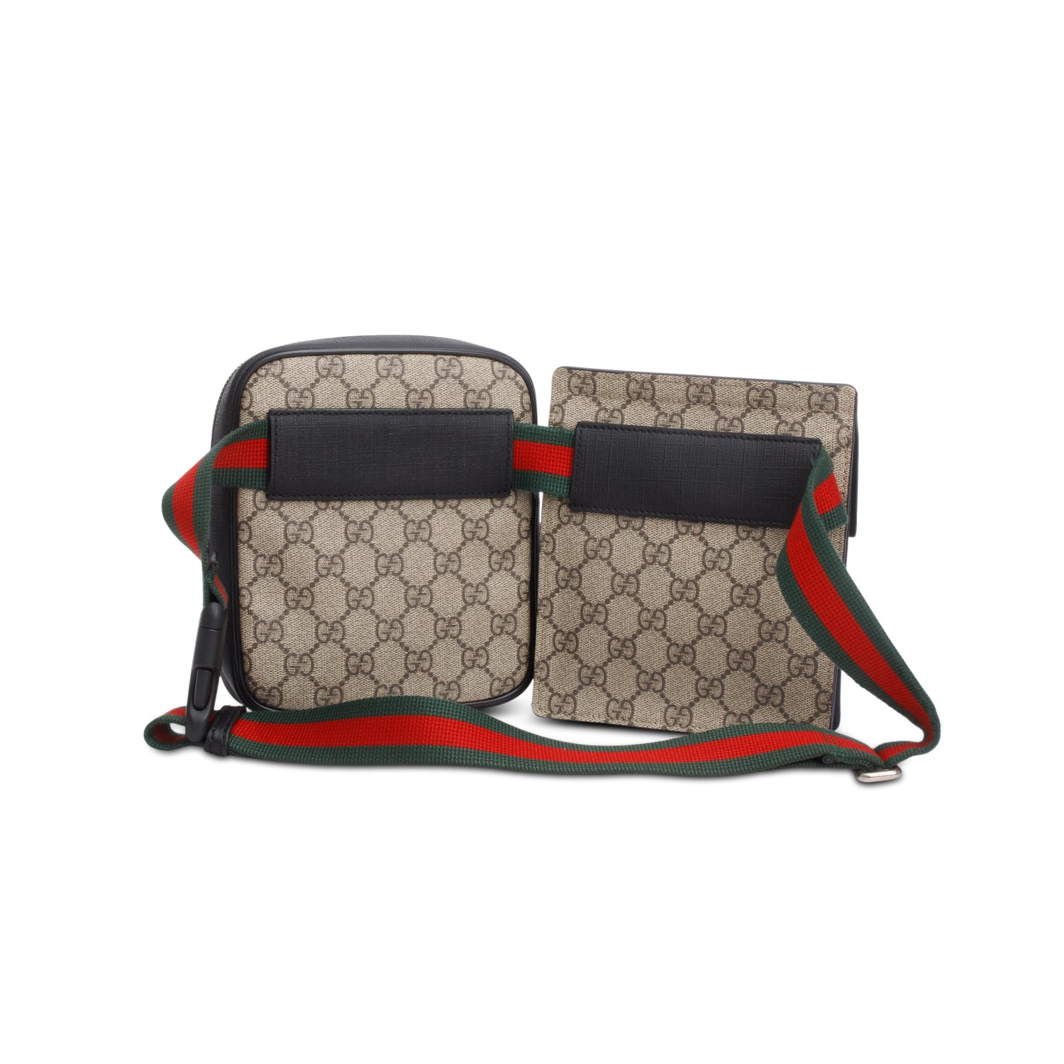 Gucci 2020 GG Supreme Web Double Belt Bag w/ Box & Receipt