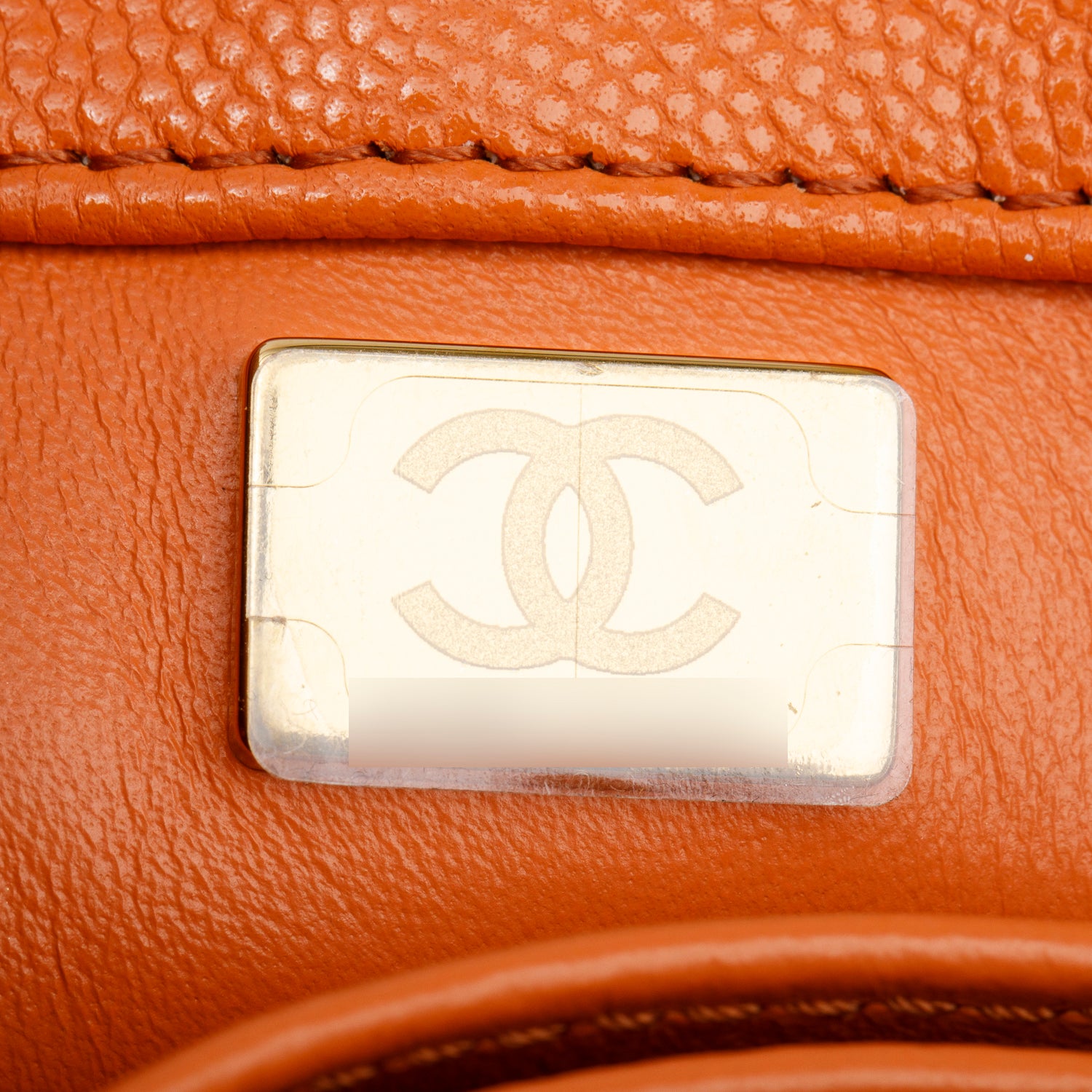 Chanel Orange Caviar Quilted Mini Coco Handle Flap w/ Strap