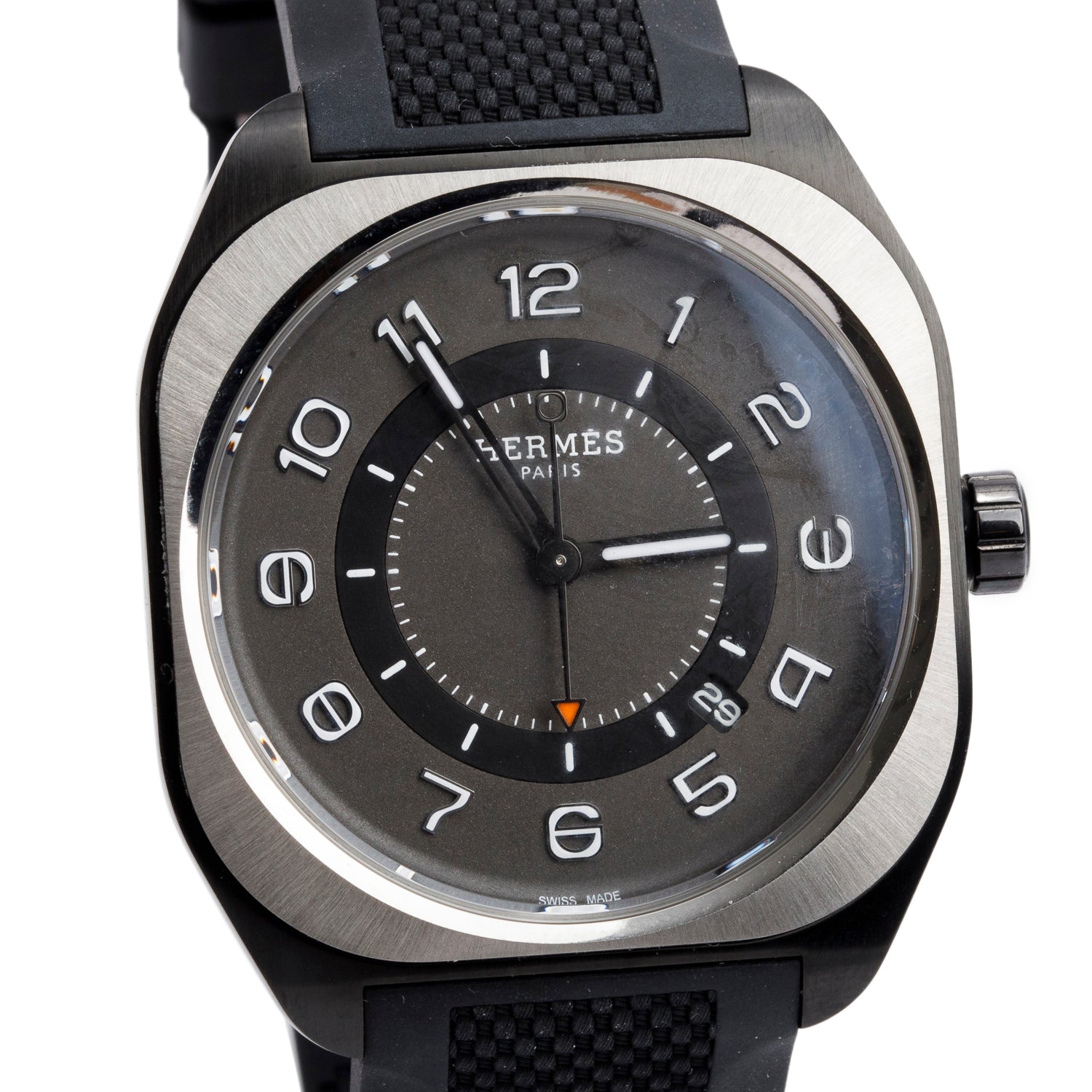 Hermes 2023 Titanium H08 39 MM Automatic Watch w/ Box & Papers