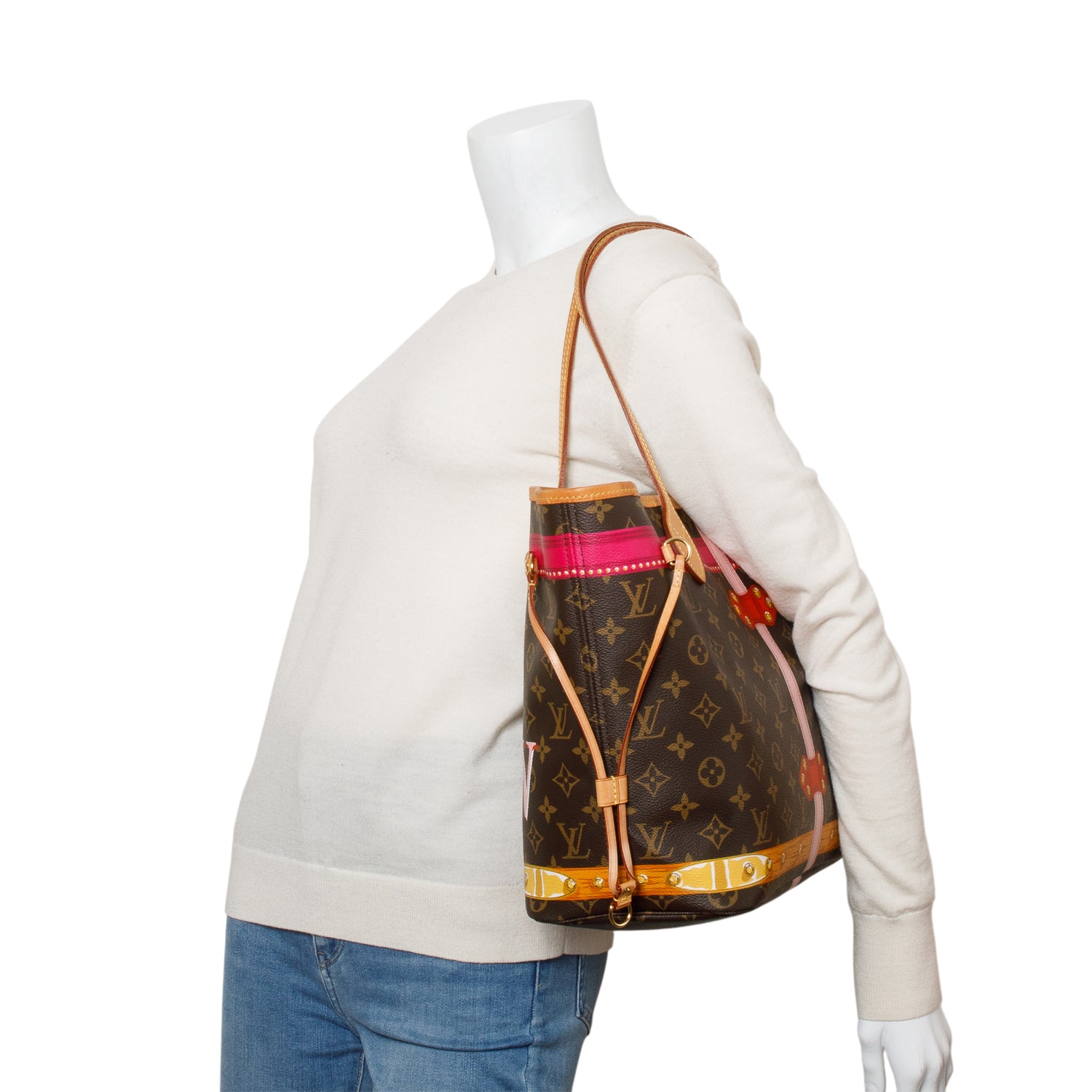 Louis Vuitton Monogram Summer Trunks Neo Neverfull MM w/ Pouch