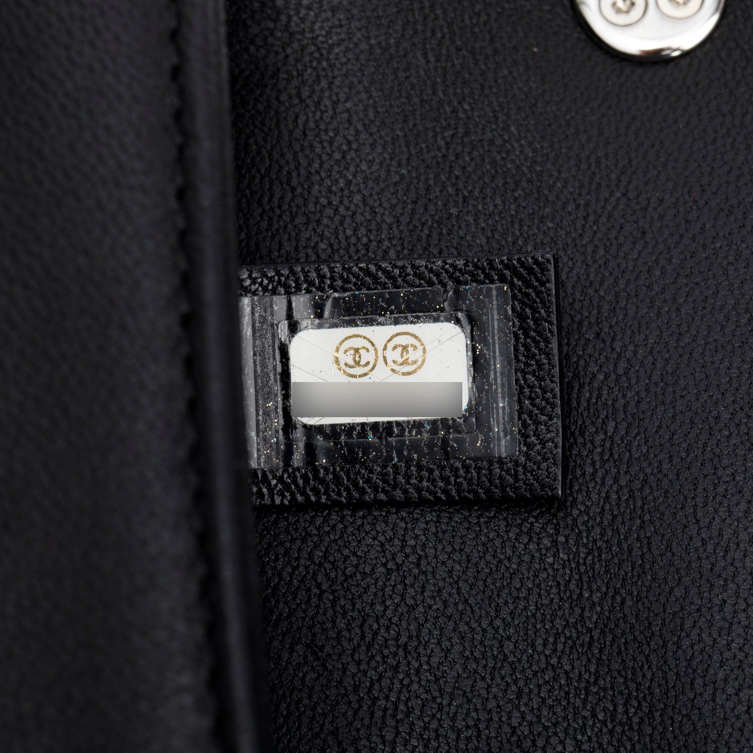 Chanel Black Lambskin Quilted Small Studded Bubble Flap