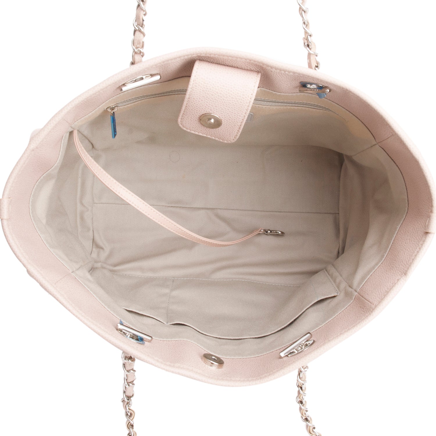 Chanel Pink Glazed Calfskin Small Deauville Tote