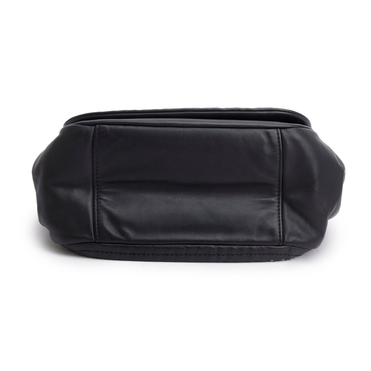 Chanel Black Lambskin Luxe Ligne Accordion Flap Bag w/ Authenticity Card