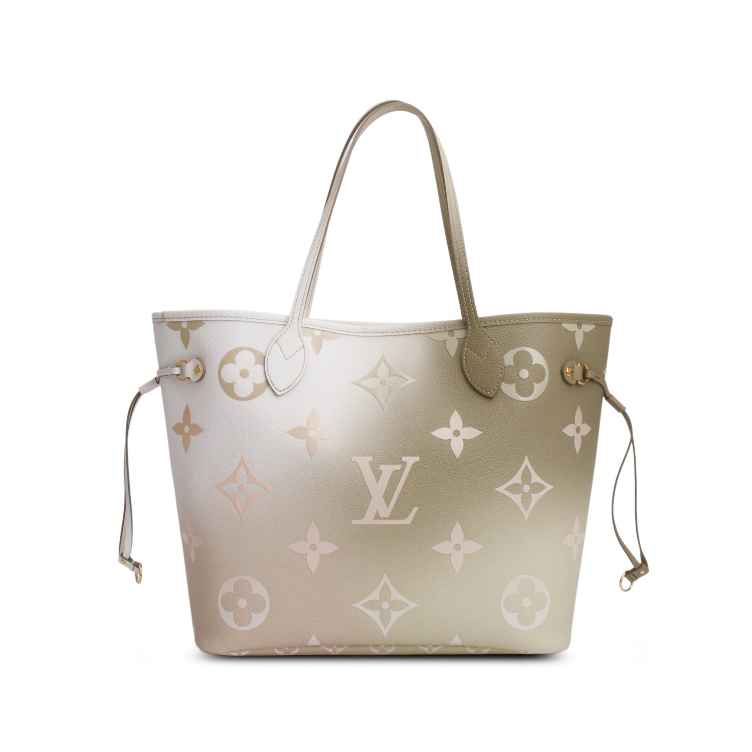 Louis Vuitton Monogram Sunset Khaki Giant Spring in The City Neverfull MM w/ Pouch
