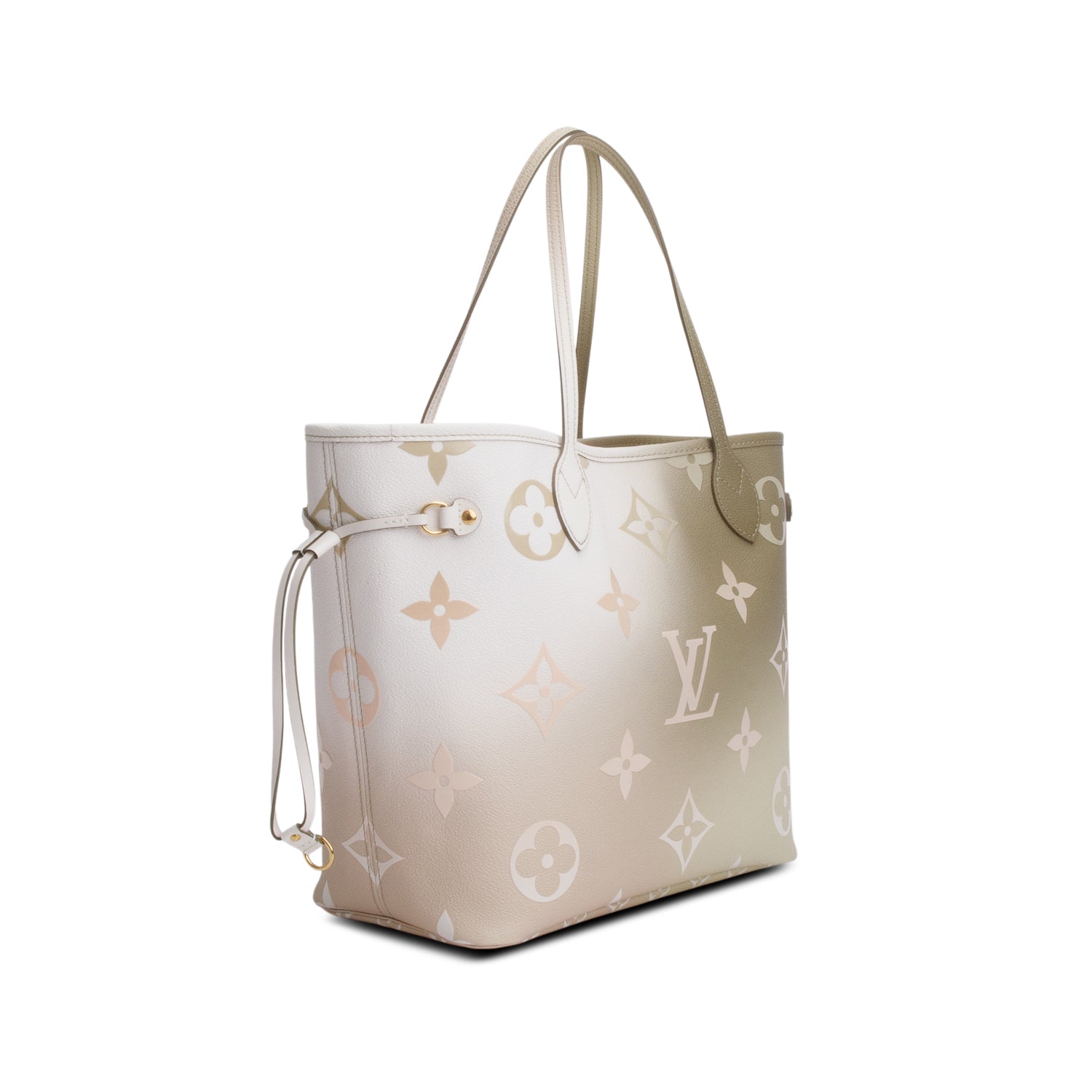 Louis Vuitton Monogram Sunset Khaki Giant Spring in The City Neverfull MM w/ Pouch