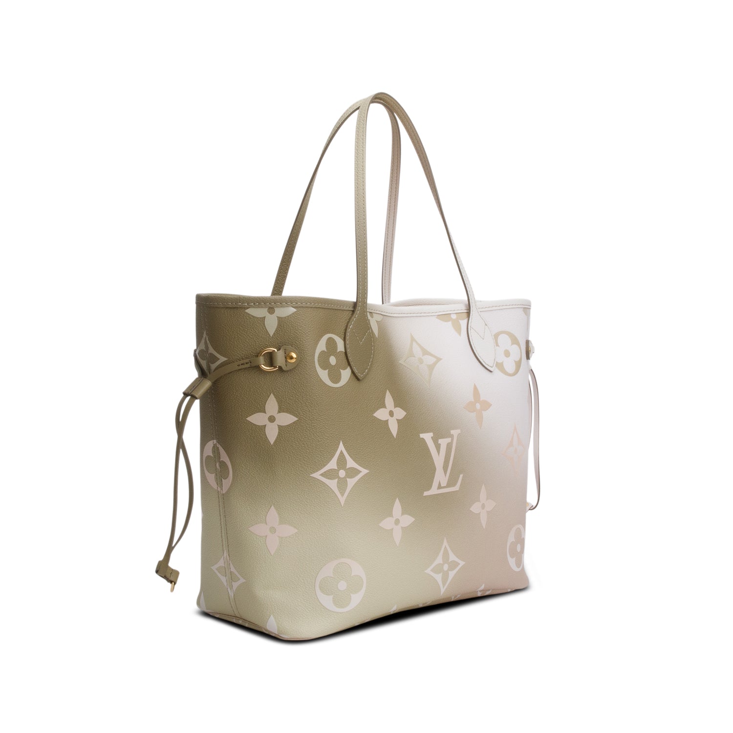 Louis Vuitton Monogram Sunset Khaki Giant Spring in The City Neverfull MM w/ Pouch