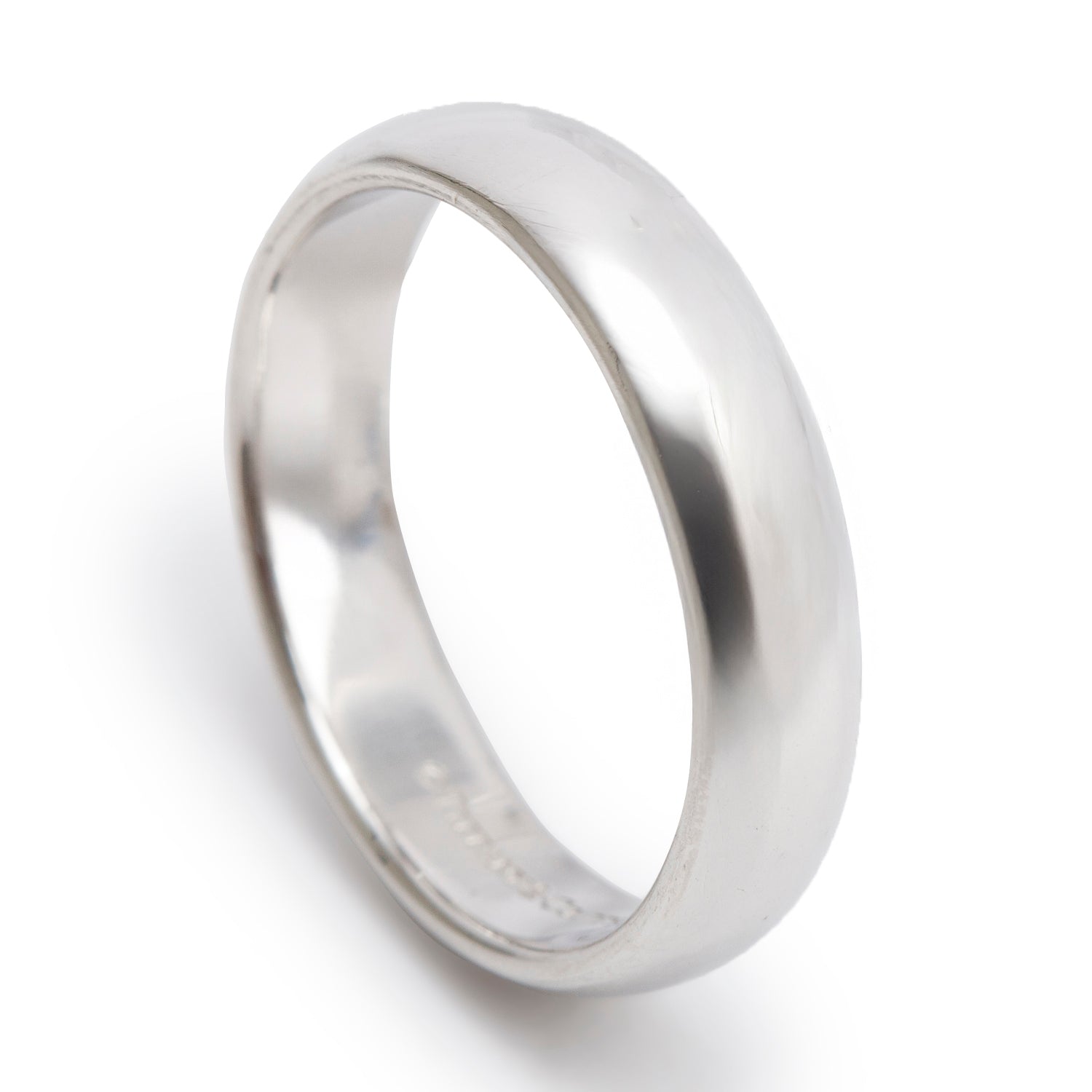 Tiffany & Co. Forever Platinum 4.5 MM Wedding Band Ring, Size 8