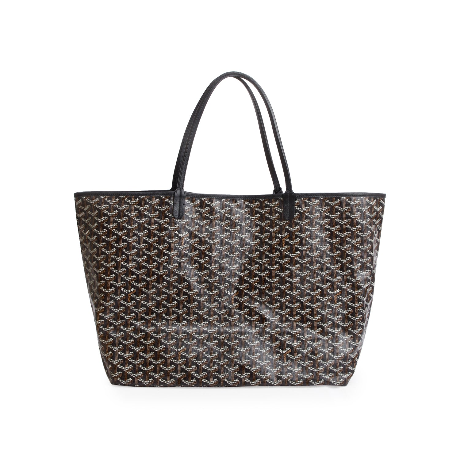 Goyard Black Monogram Canvas Saint Louis Tote GM w/ Pouch & Receipt