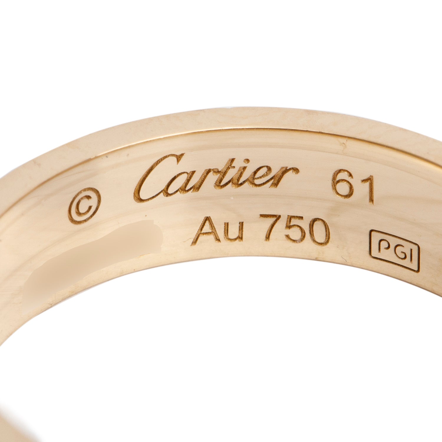 Cartier 18k Yellow Gold 5.5 MM Love Ring, Size 61 9.75 w/ Box & Certificate