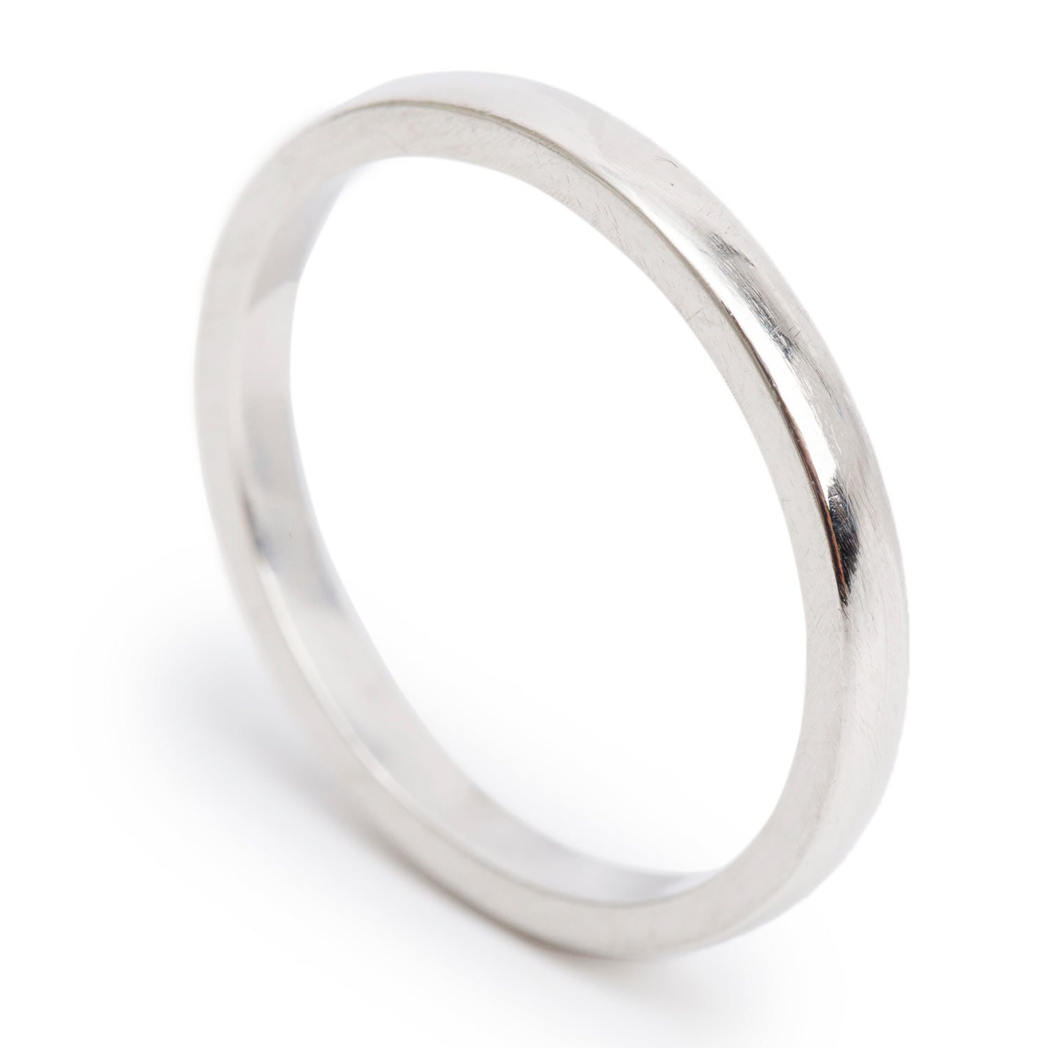 Cartier Platinum 1895 2 MM Wedding Band Ring, Size 58 7.5