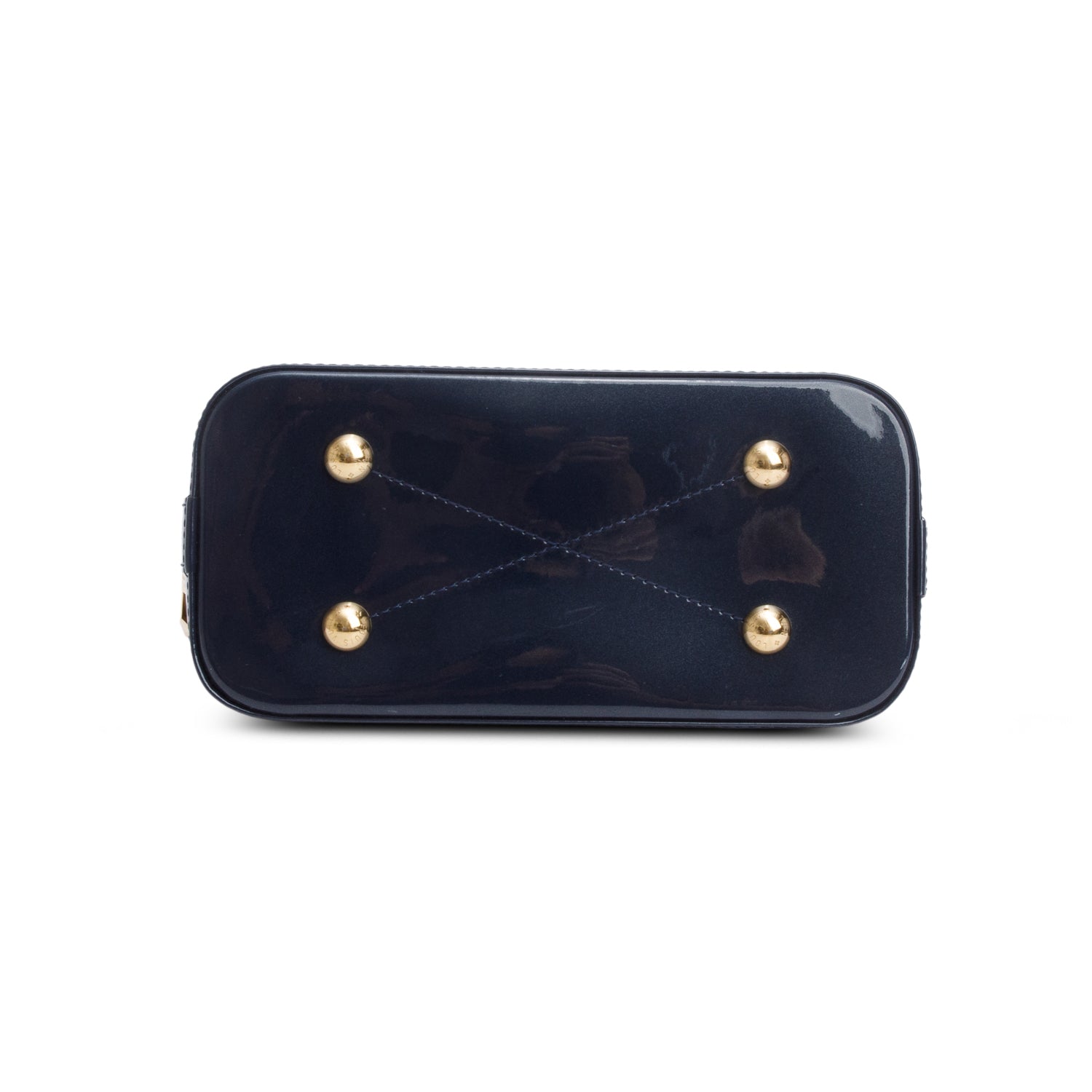Louis Vuitton Blue Vernis Leather Miroir Alma BB w/ Strap