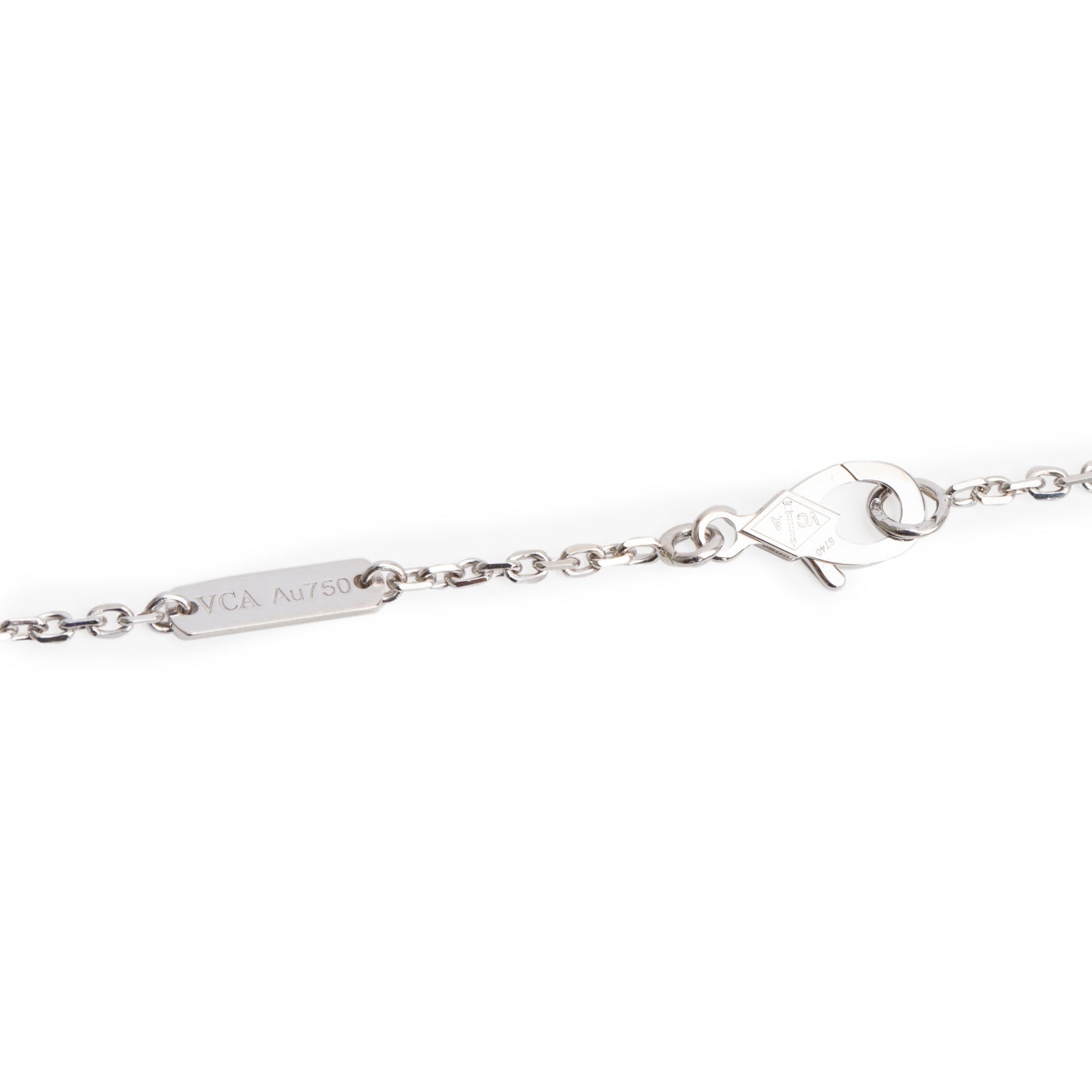 Van Cleef & Arpels 18k White Gold Diamond Frivole Pendant Necklace, Large Model w/ Box