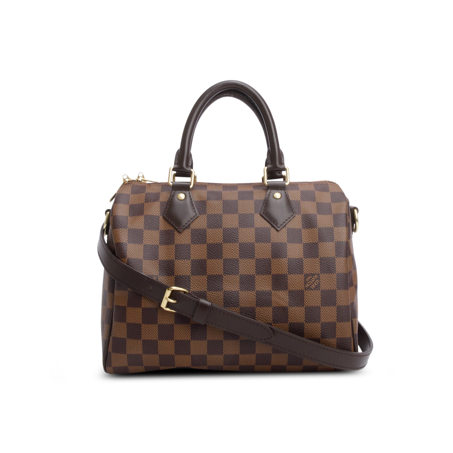 Louis Vuitton 2020 Damier Ebene Speedy Bandouliere 25 w/ Strap