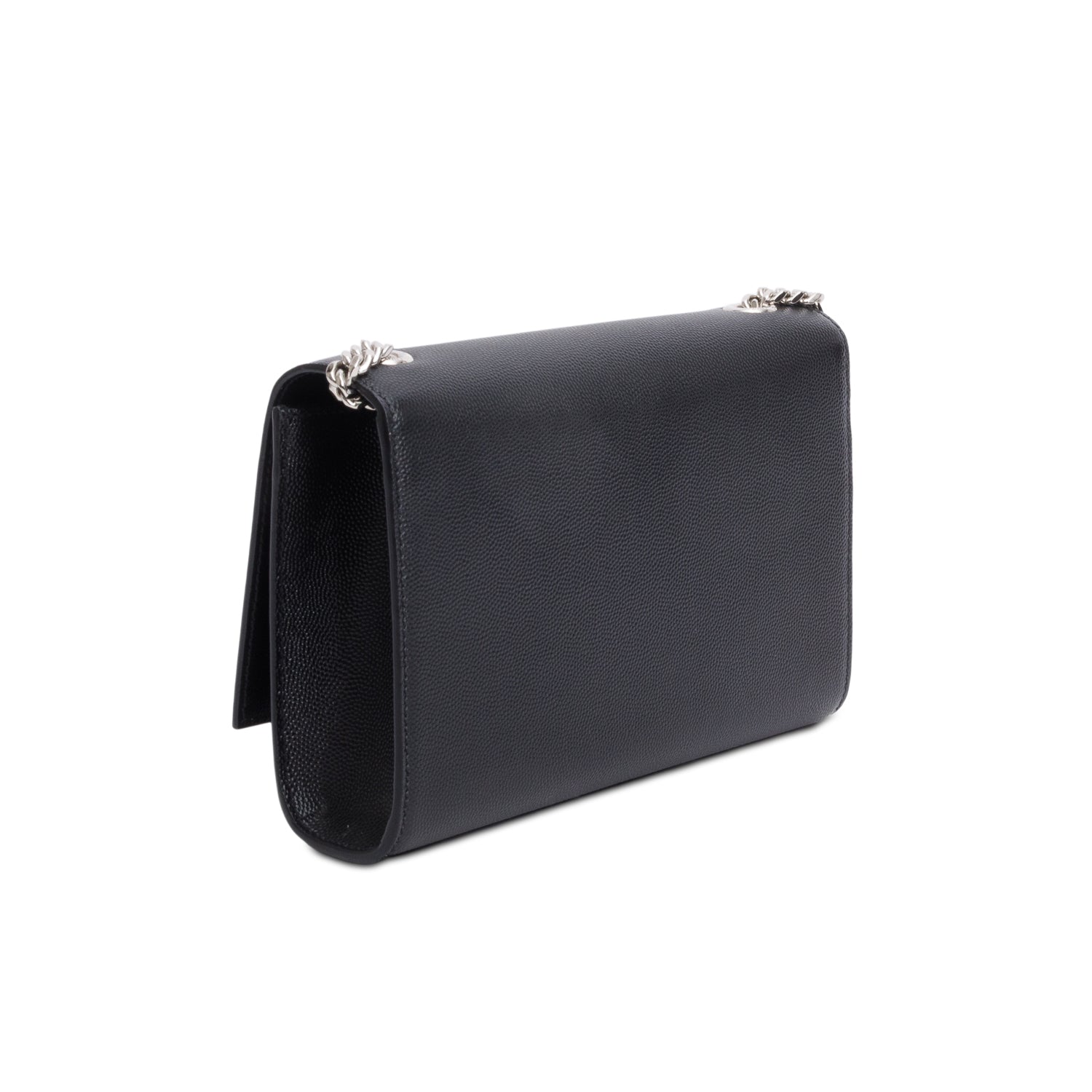 Saint Laurent 2023 Black Grain De Poudre Small Monogram Kate Satchel w/ Box & Receipt