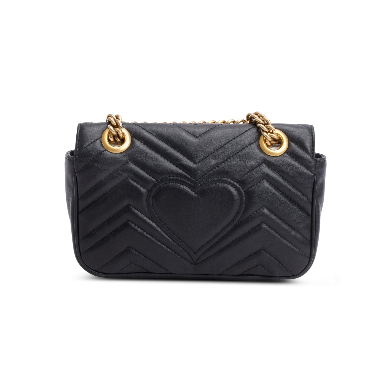 Gucci Black GG Marmont Matelasse Small Shoulder Bag w/ Box