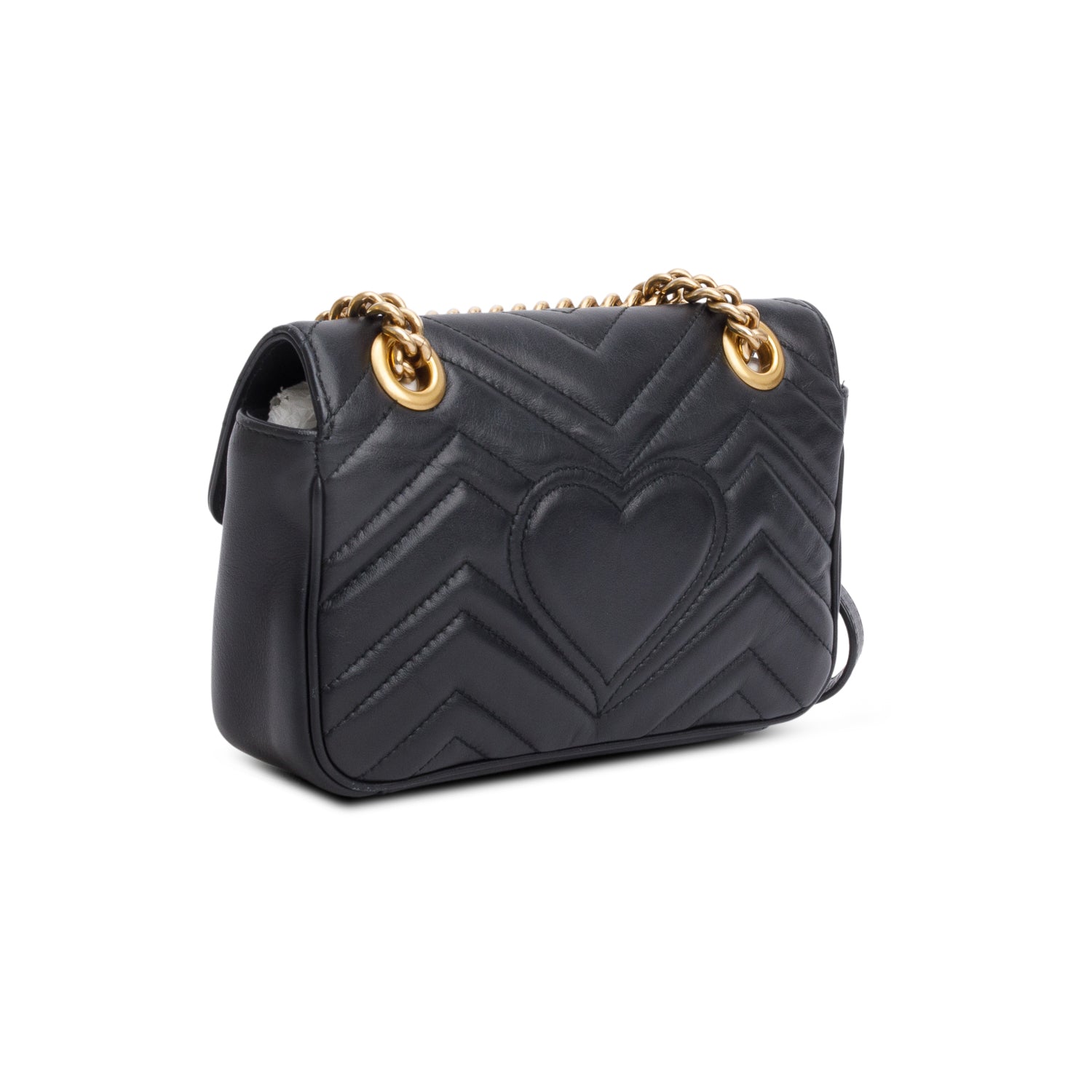 Gucci Black GG Marmont Matelasse Small Shoulder Bag w/ Box
