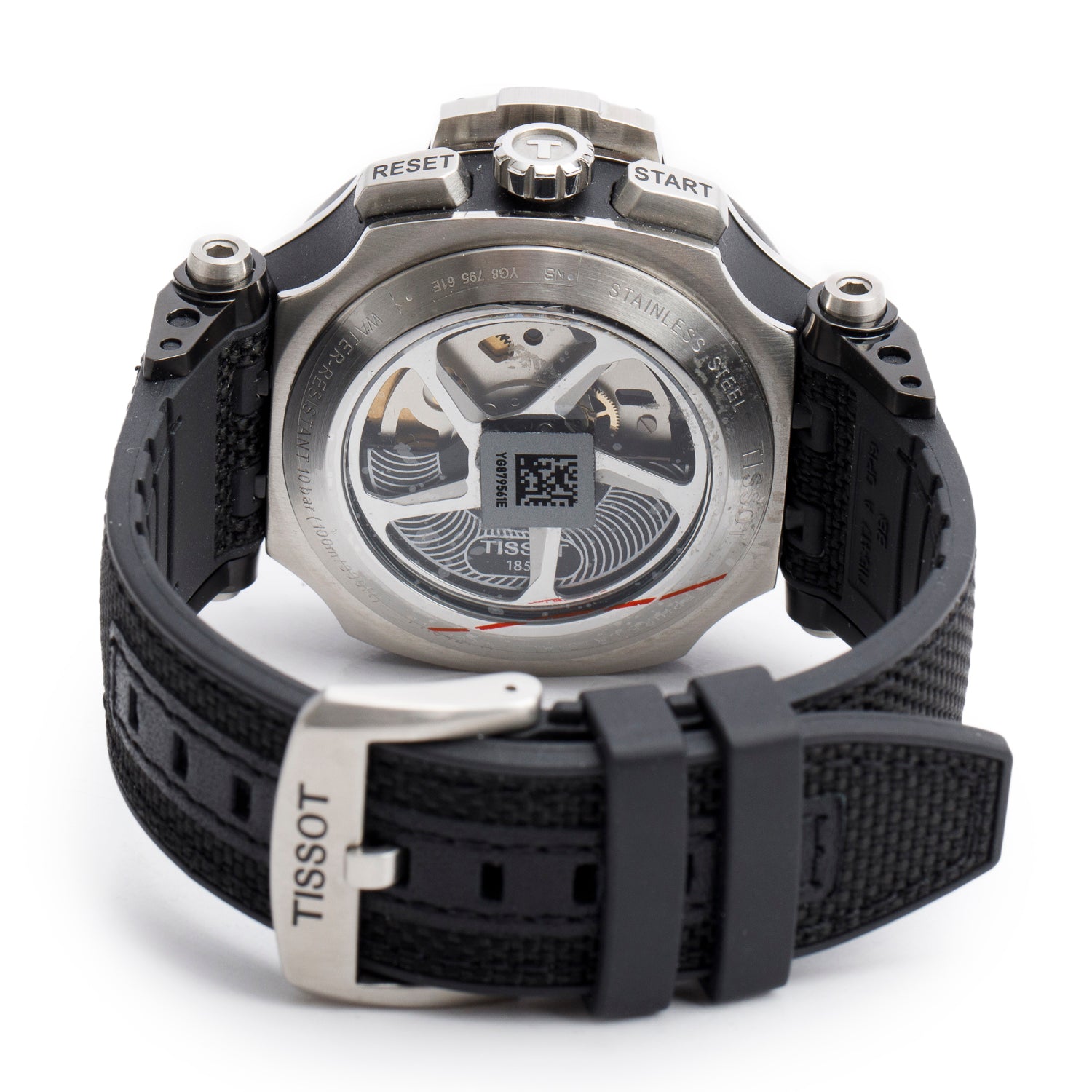 Tissot Stainless Steel & Black PVD T-Race 45 MM Automatic Chronograph Watch Silver Dial