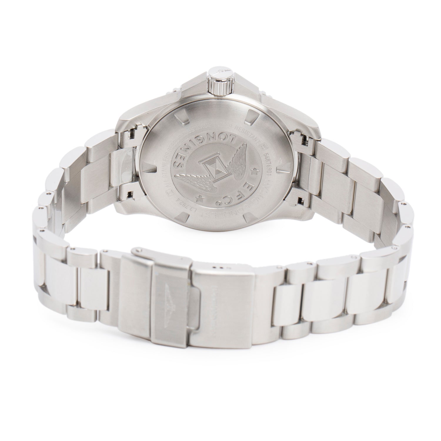 Longines Stainless Steel HydroConquest 43 MM Automatic Watch Black Dial w/ Box