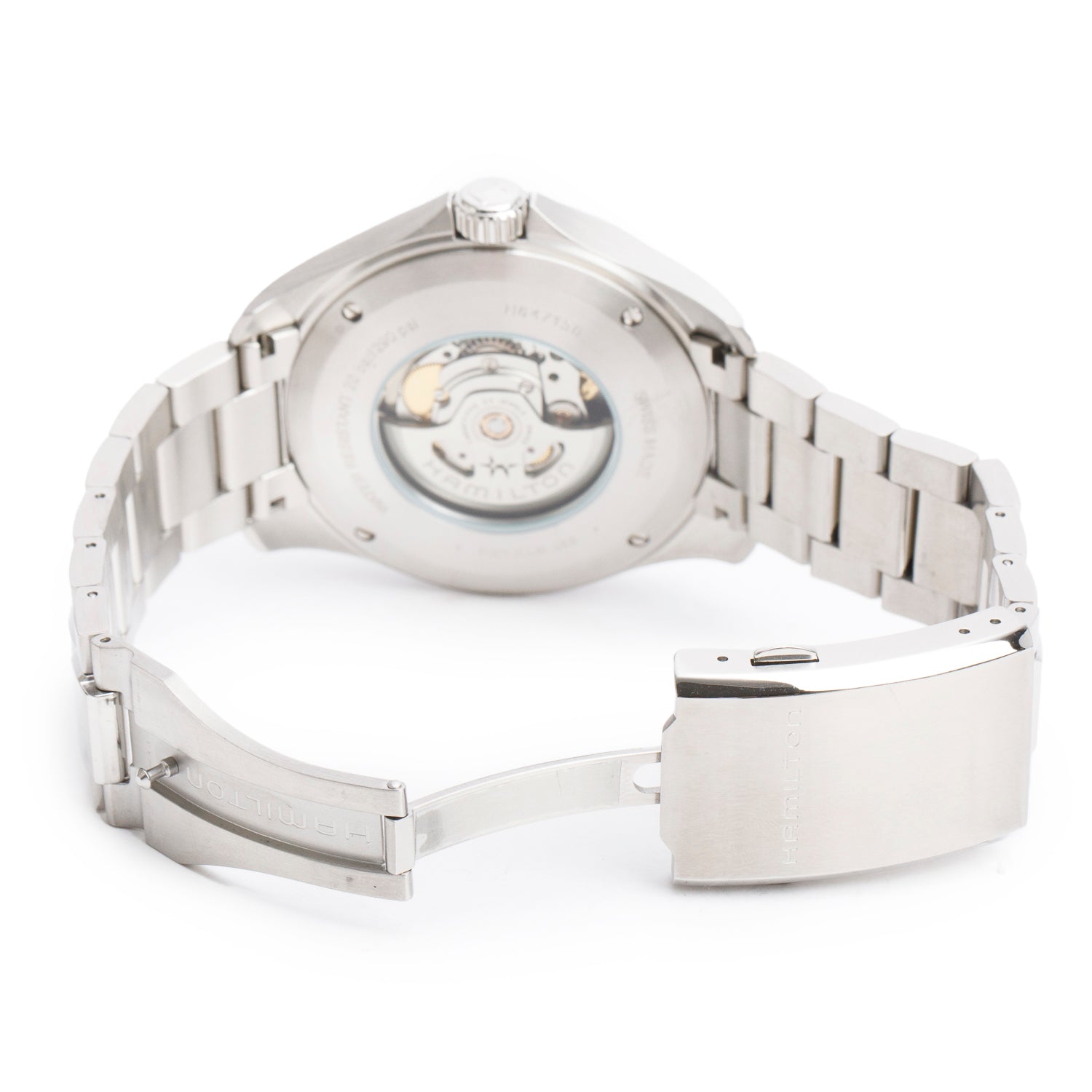 Hamilton Stainless Steel Khaki Aviation Night Pilot Day Date 46 MM Automatic Watch H647150 w/ Box