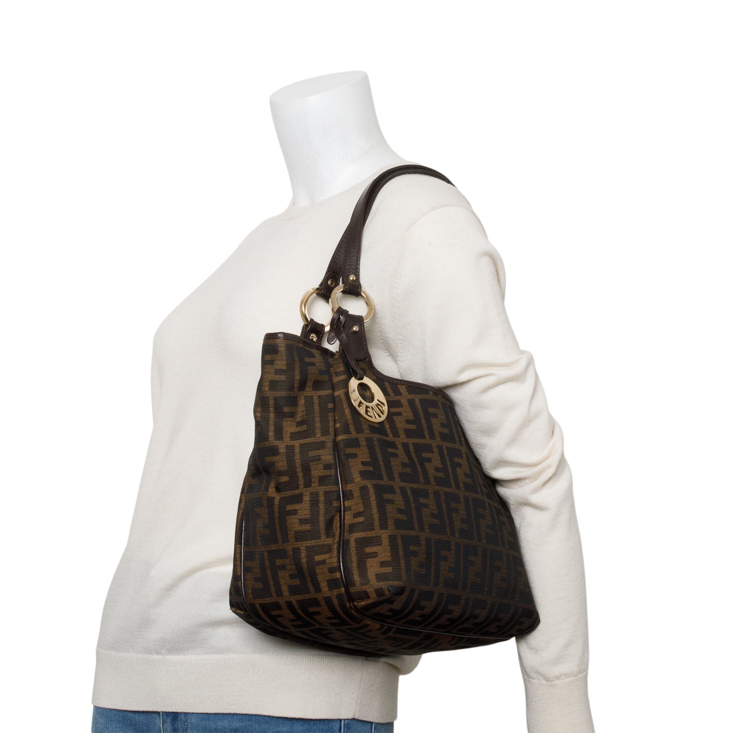 Fendi Brown Nylon Zucca FF Chef Tote