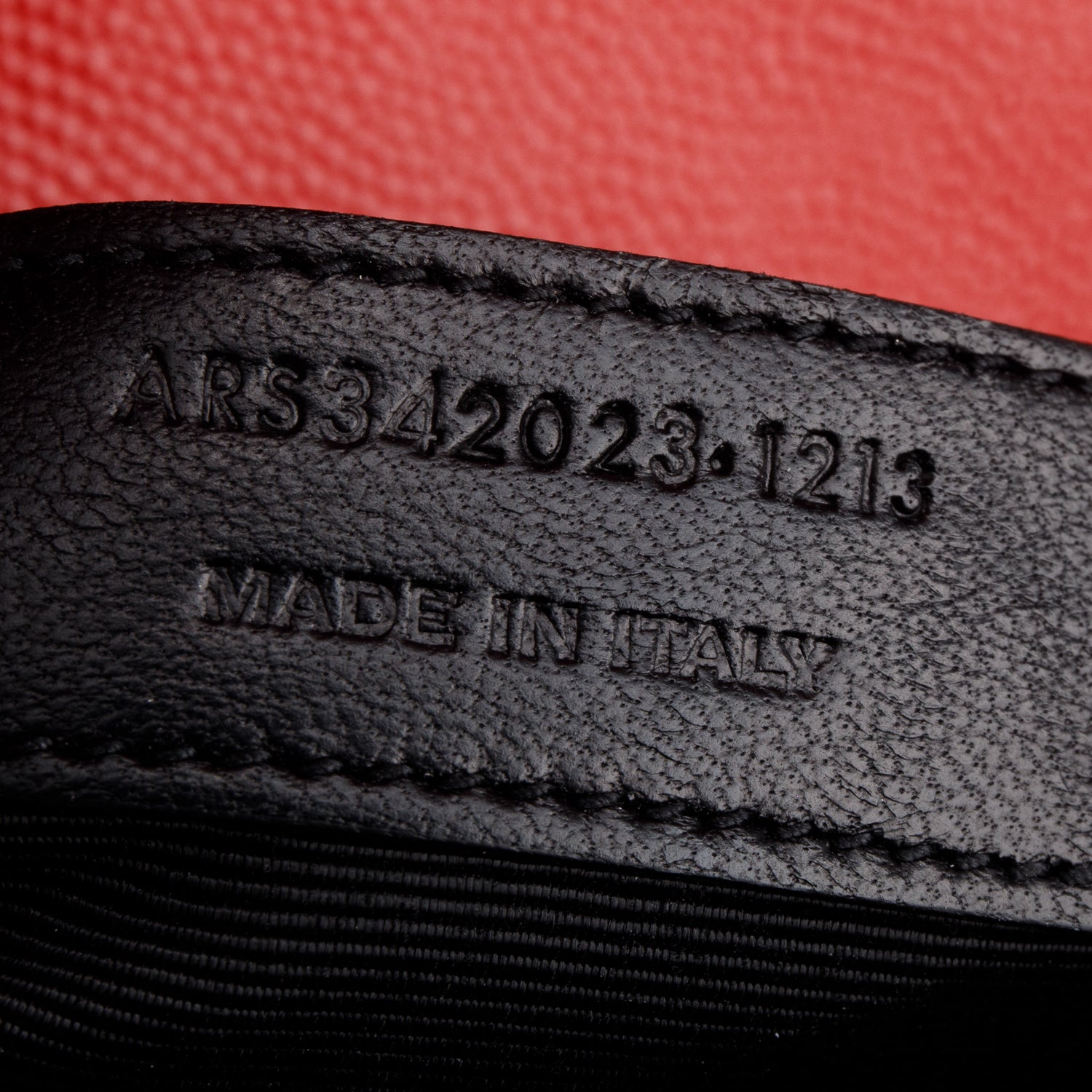 Saint Laurent Red Chevron Grain De Poudre Leather Large Envelope Chain Bag