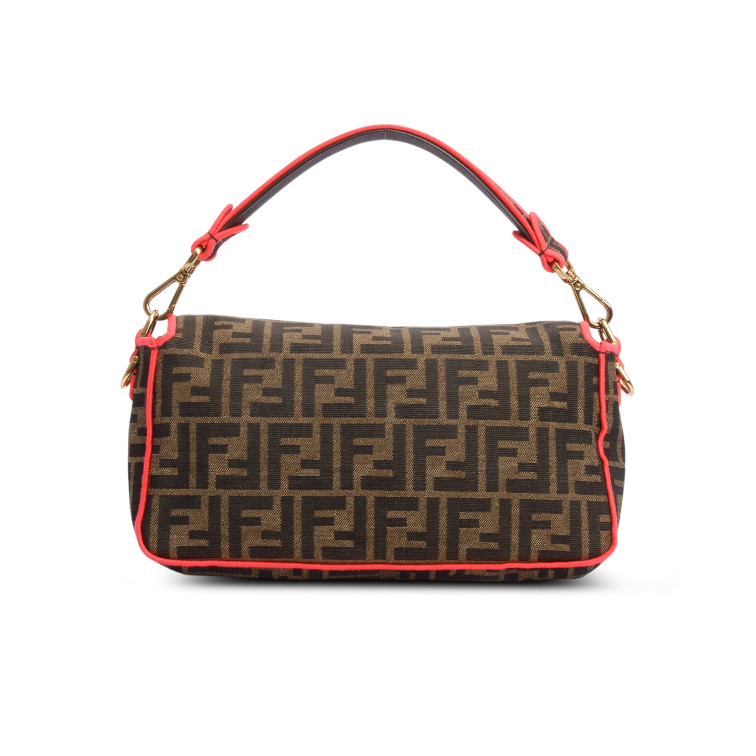 Fendi Zucca Jacquard FF 1974 Neon Baguette w/ Strap