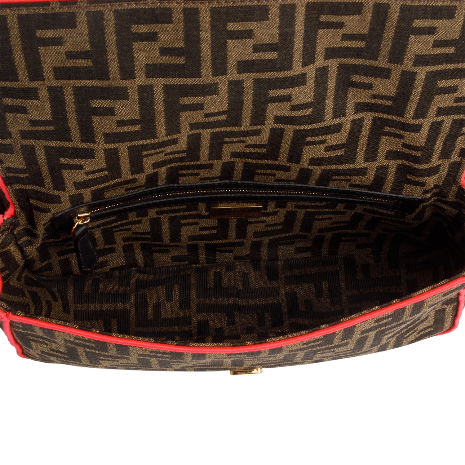 Fendi Zucca Jacquard FF 1974 Neon Baguette w/ Strap