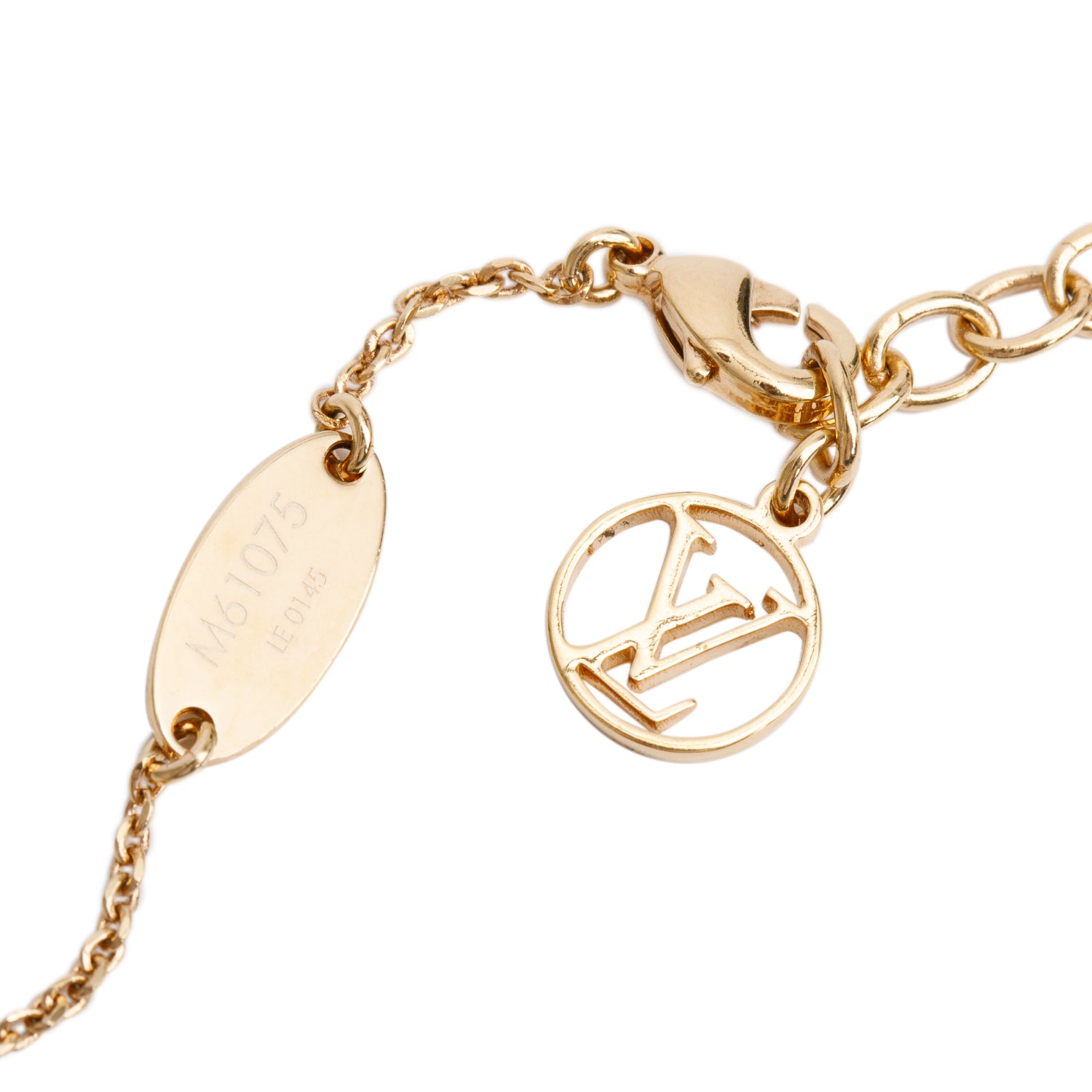 Louis Vuitton Gold Plated LV & Me Letter 'T' Pendant Necklace w/ Box