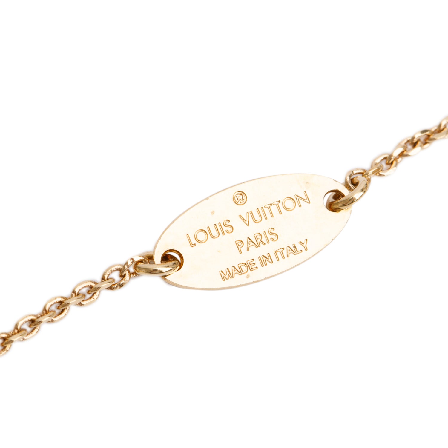 Louis Vuitton Gold Plated LV & Me Letter 'T' Pendant Necklace w/ Box